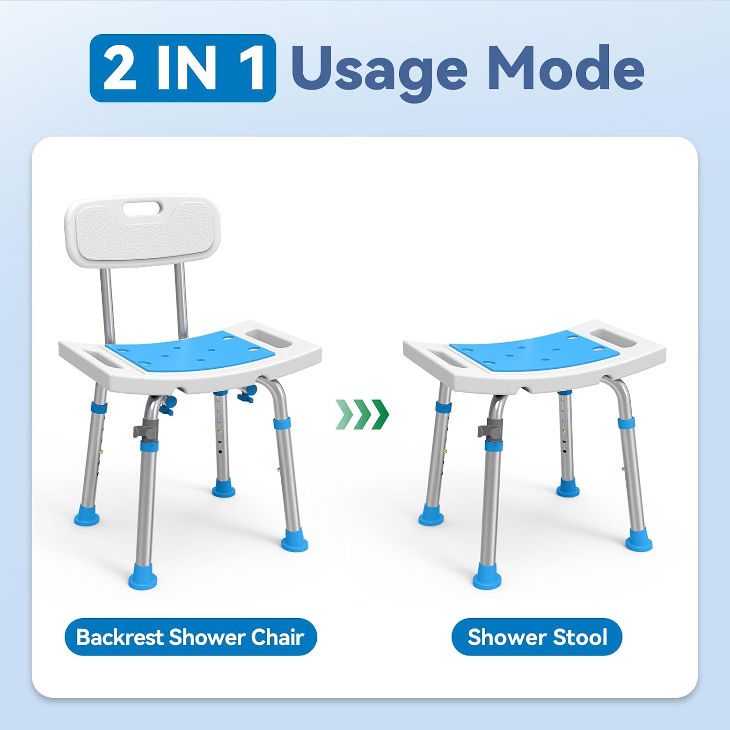Detalle de Loyoda Shower Chair Adjustable Height, 400 lb capacity