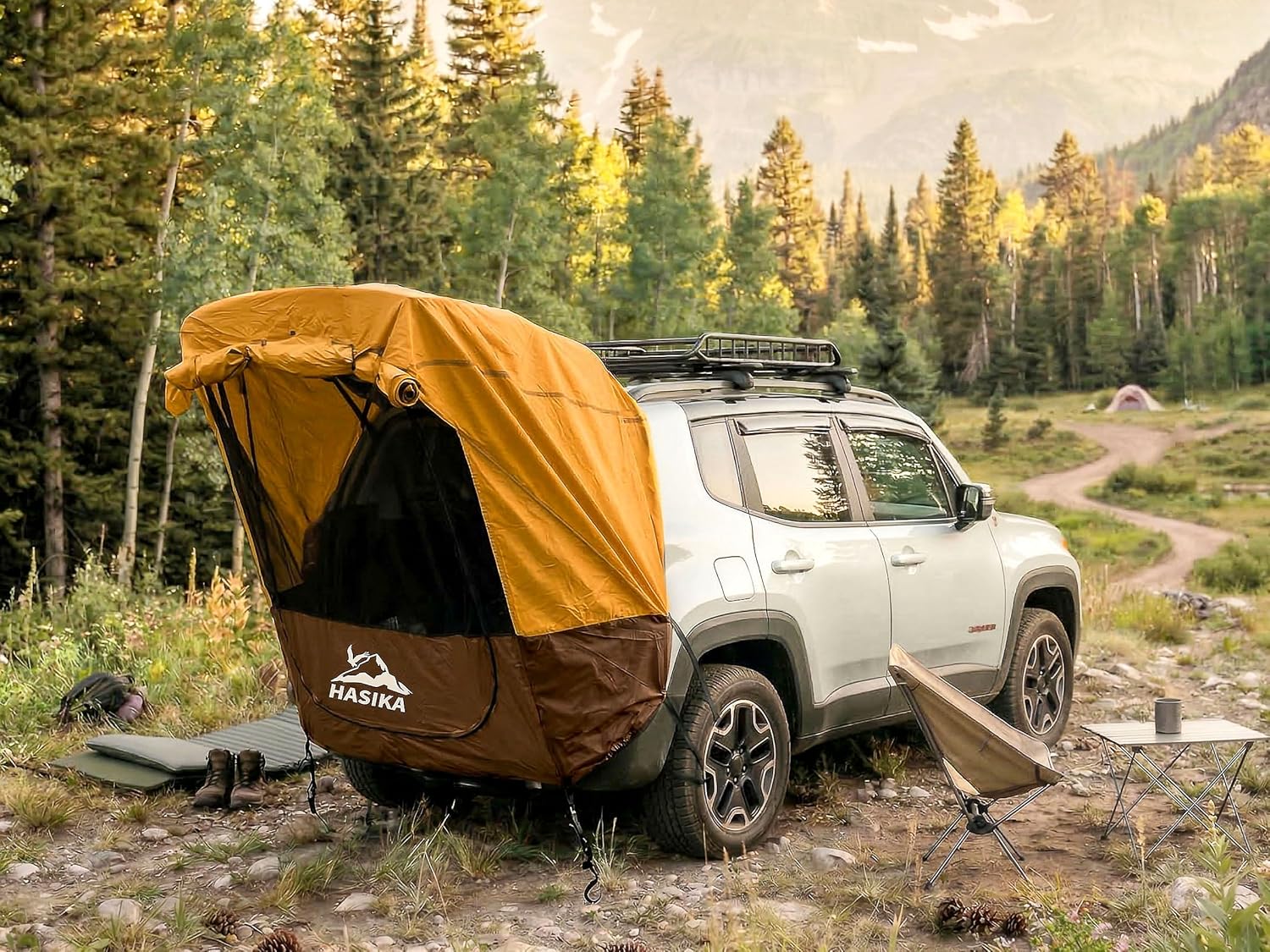 Thumbnail 1 de HASIKA SUV Tailgate Tent: 2-Person Car Camping Awning (Yellow)