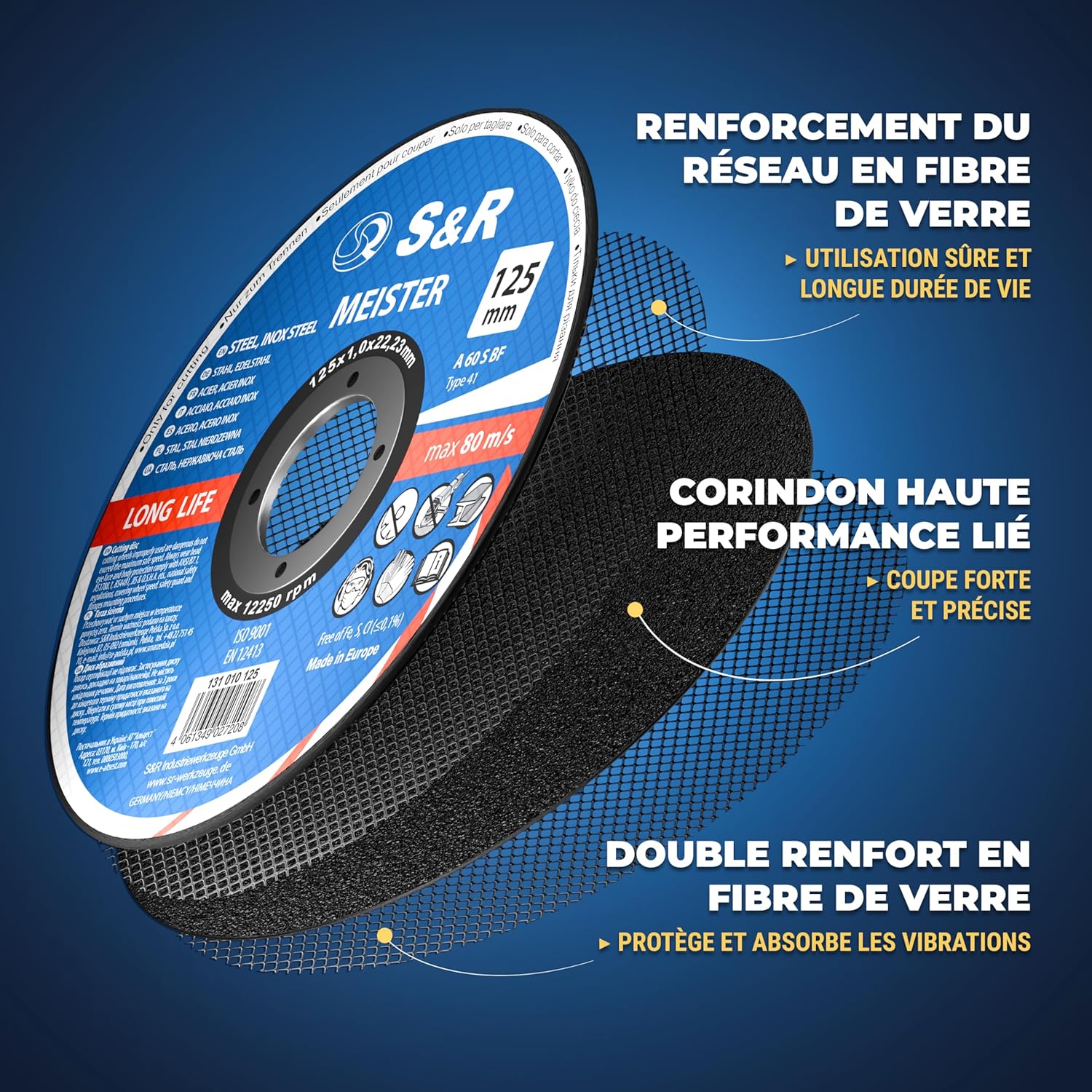 Detalle 2 de S&R Disque à tronçonner 125 pour métal