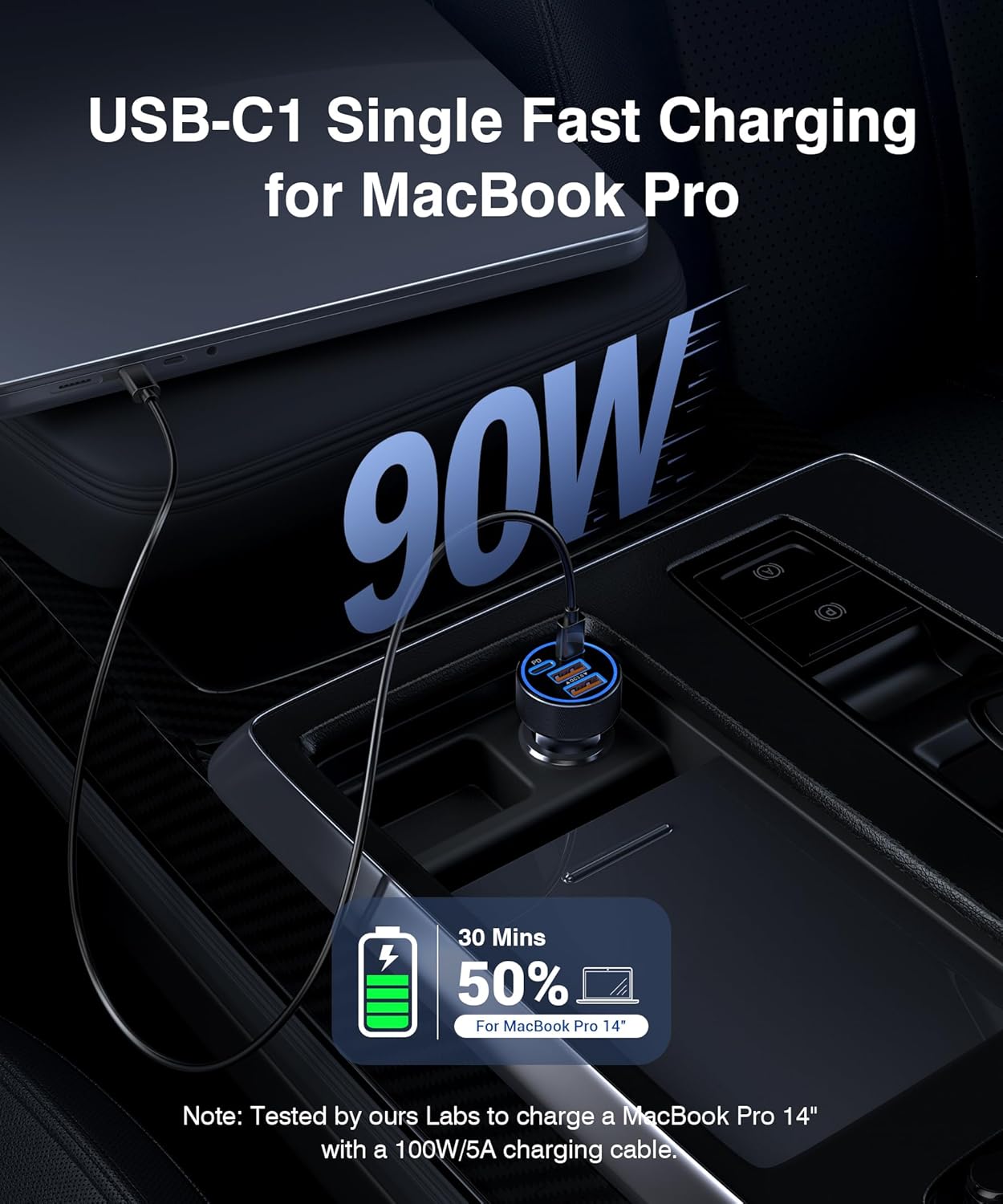 Thumbnail 6 de 90W 4-Port PD/QC Car Charger Adapter