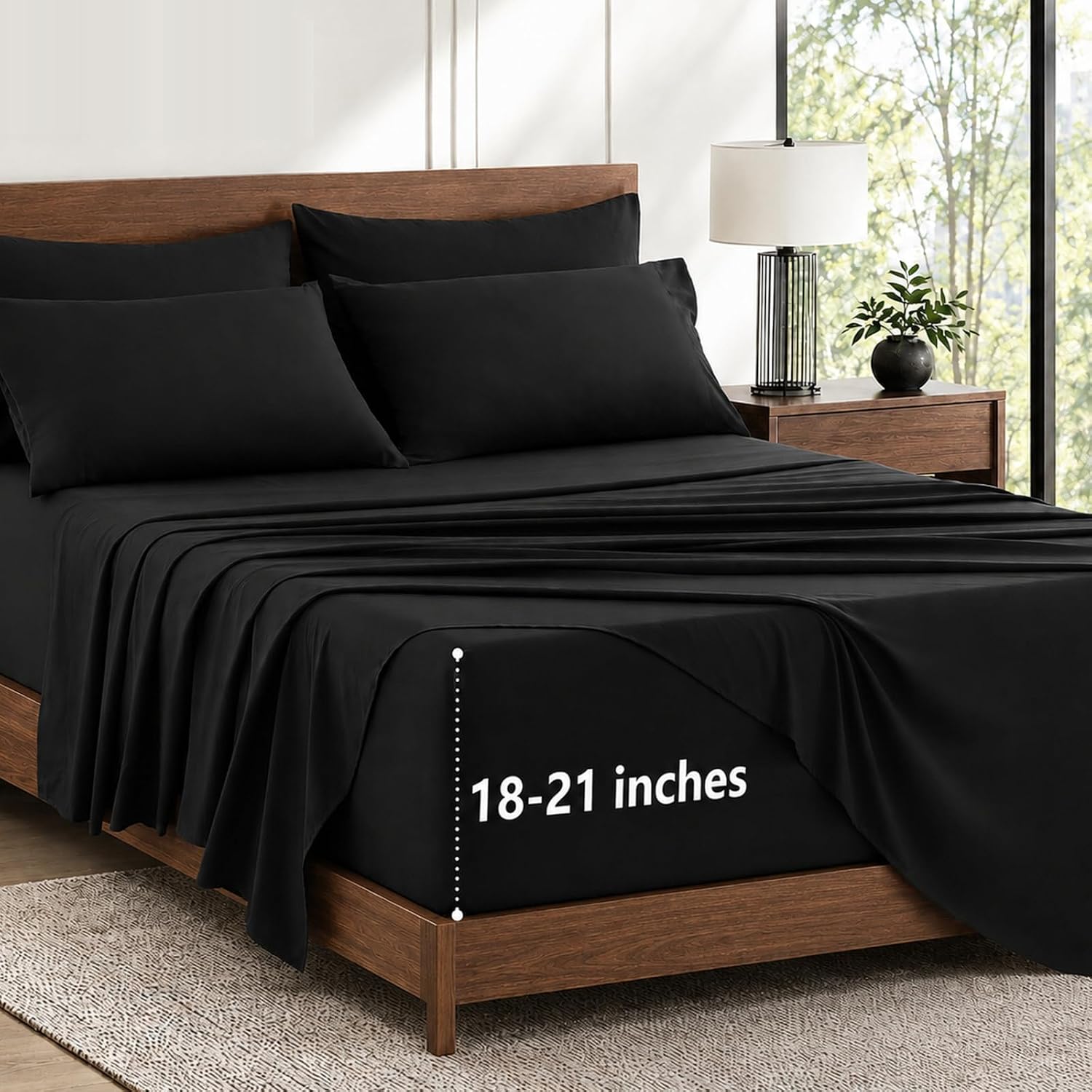 Thumbnail 6 de CozyLux California King Sheet Set, 21-Inch Deep Pocket