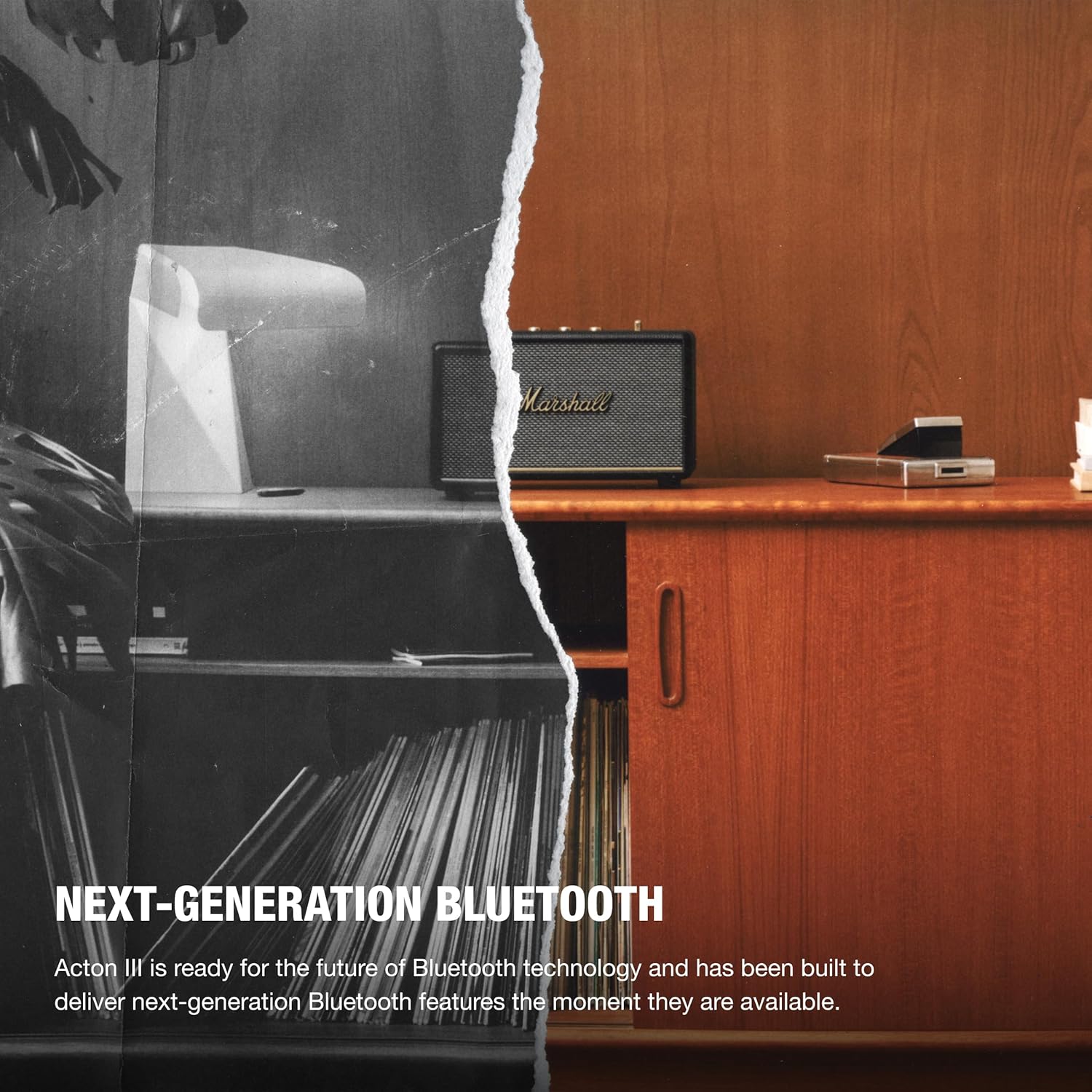 Detalle 2 de Marshall Acton III Bluetooth Home Speaker (Black) — Re-engineered wider stereo sound