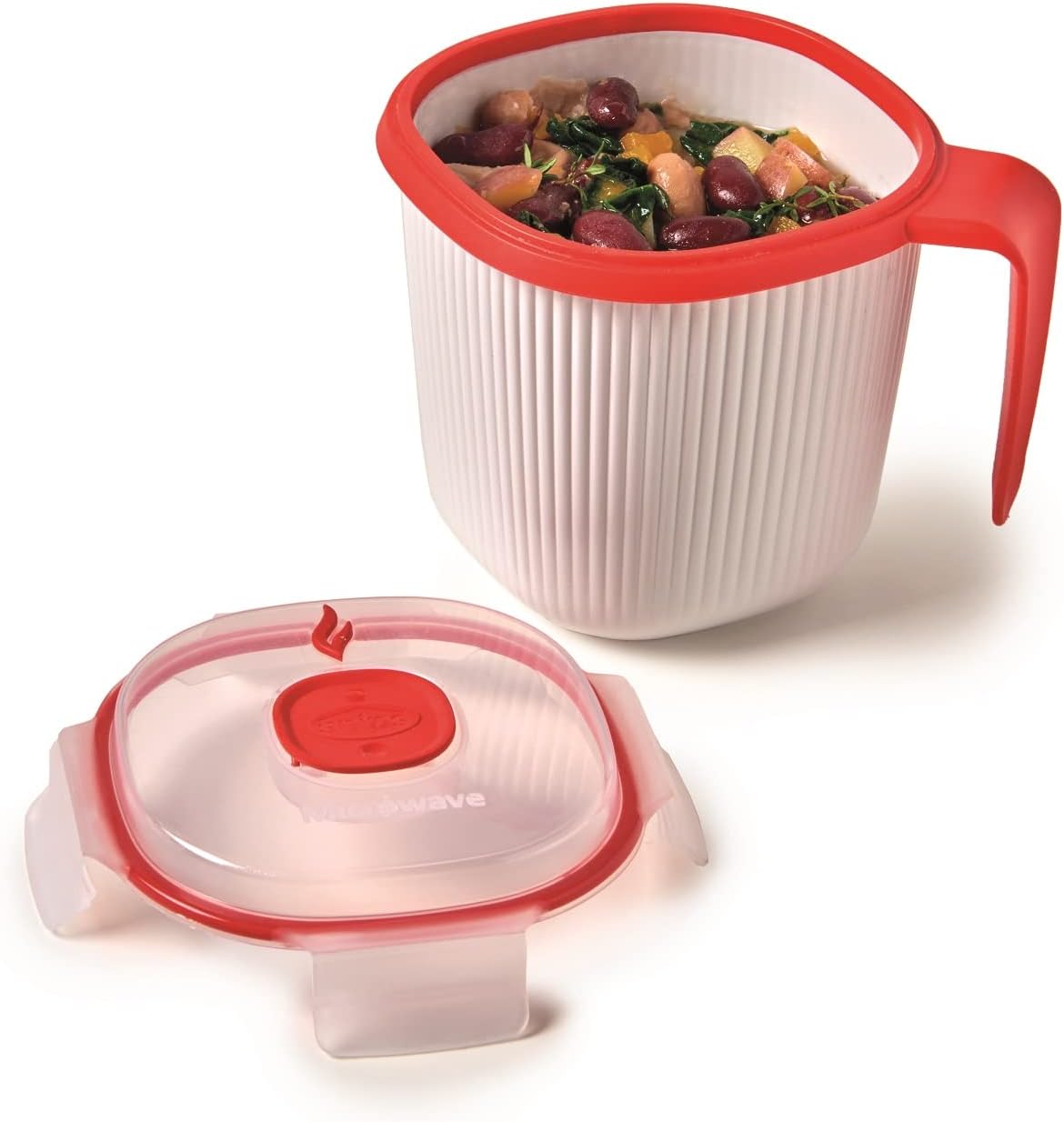 Thumbnail 4 de Snips Taza Microondas 0.70LT ☕ Blanco y Rojo Italy