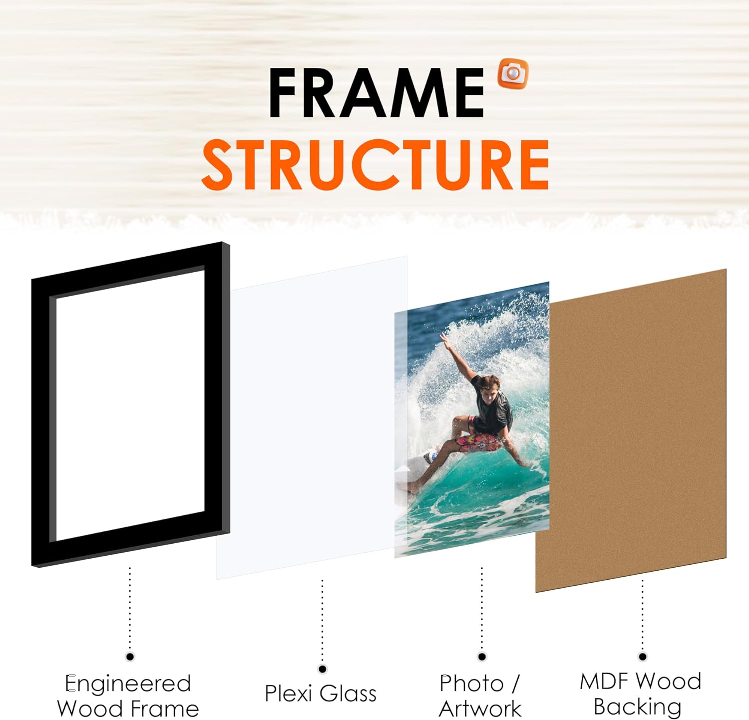 Detalle de FIXSMITH 4x6 Picture Frame Set of 10