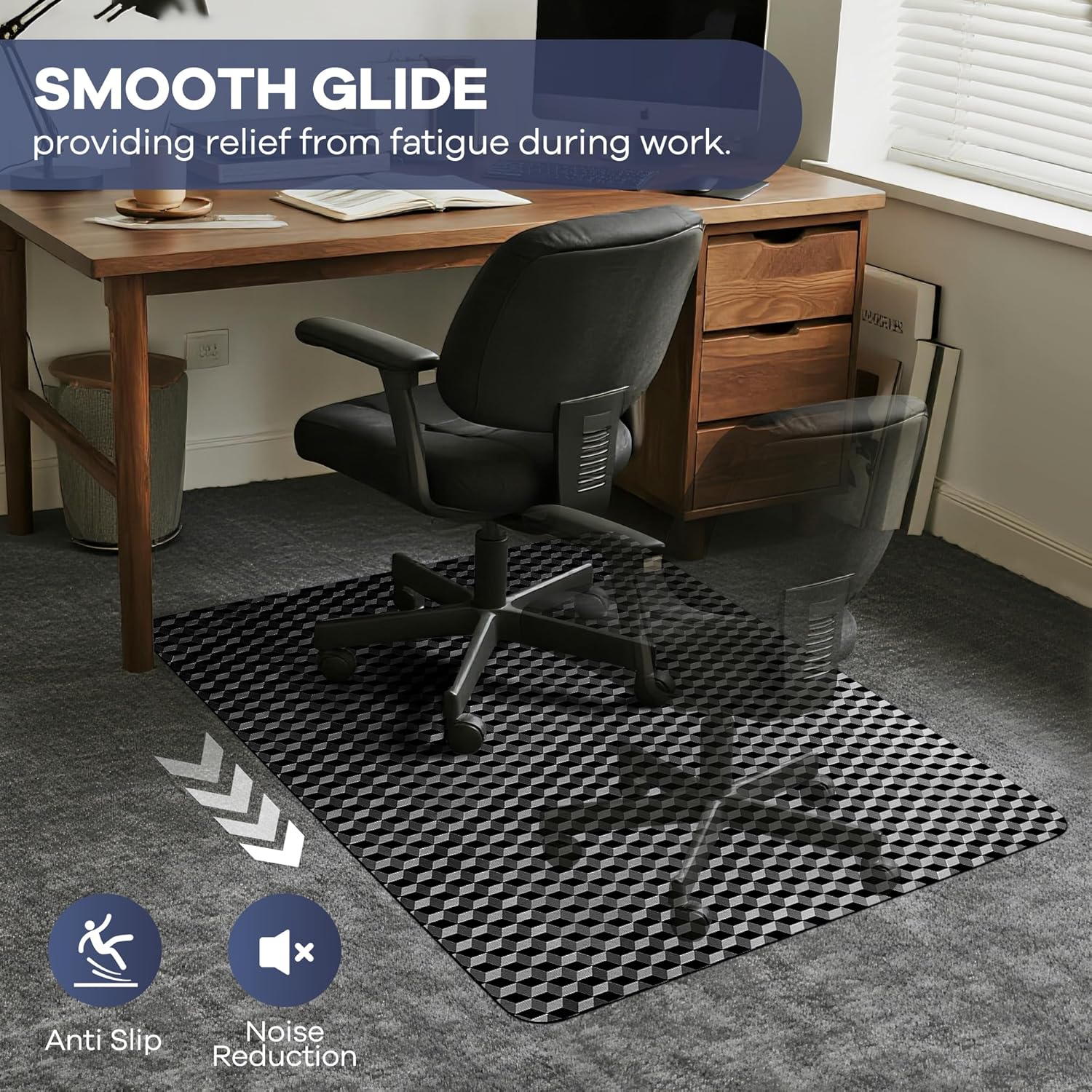 Detalle 2 de BesWin Office Chair Mat for Carpet