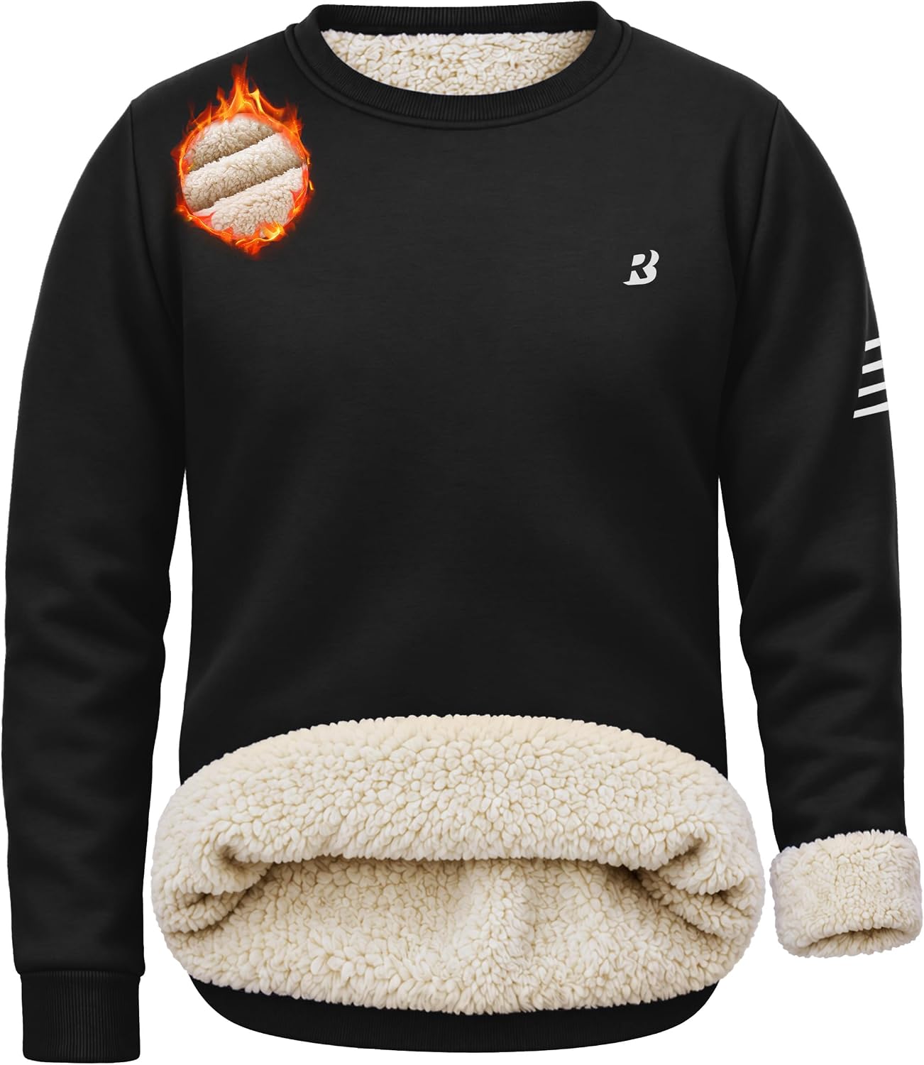 Detalle de Roadbox Men's Sherpa-Lined Sweatshirt