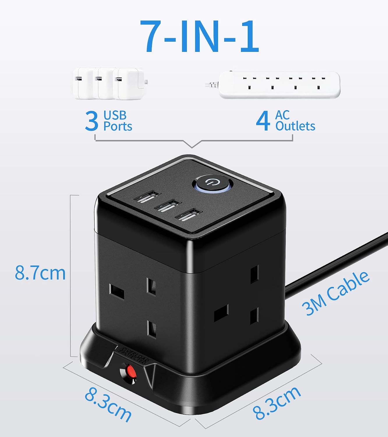 Detalle 2 de Hulker Cube extension lead 3m, 13A 3250W