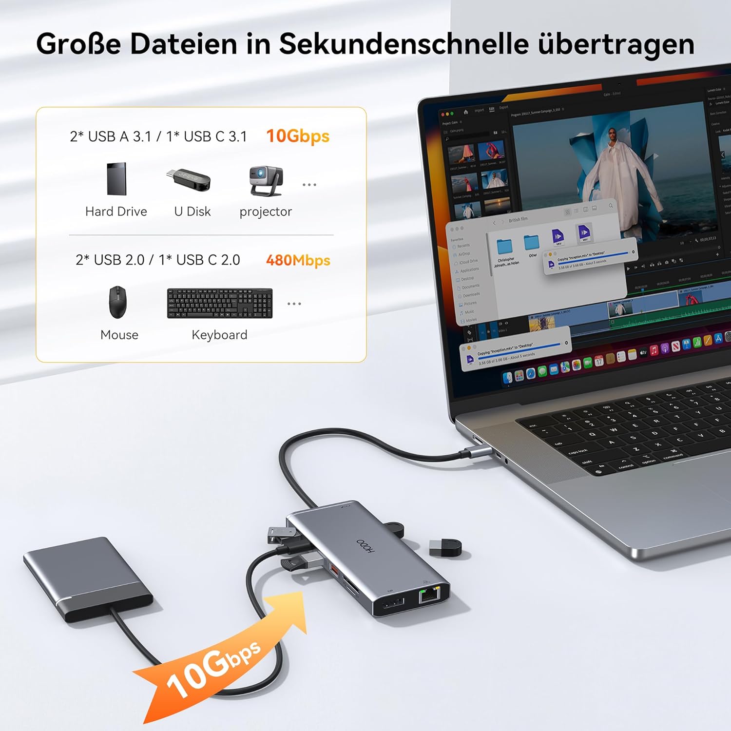 Thumbnail 5 de HODO Dockingstation USB C 14 in 1