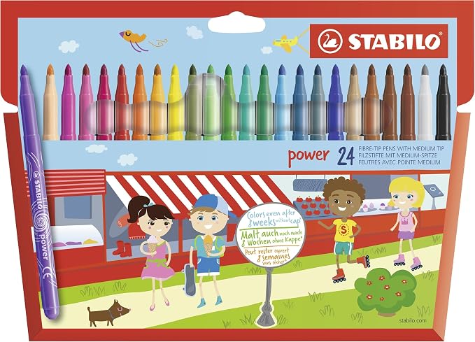 STABILO Power Rotuladores, Estuche con 24 Colores