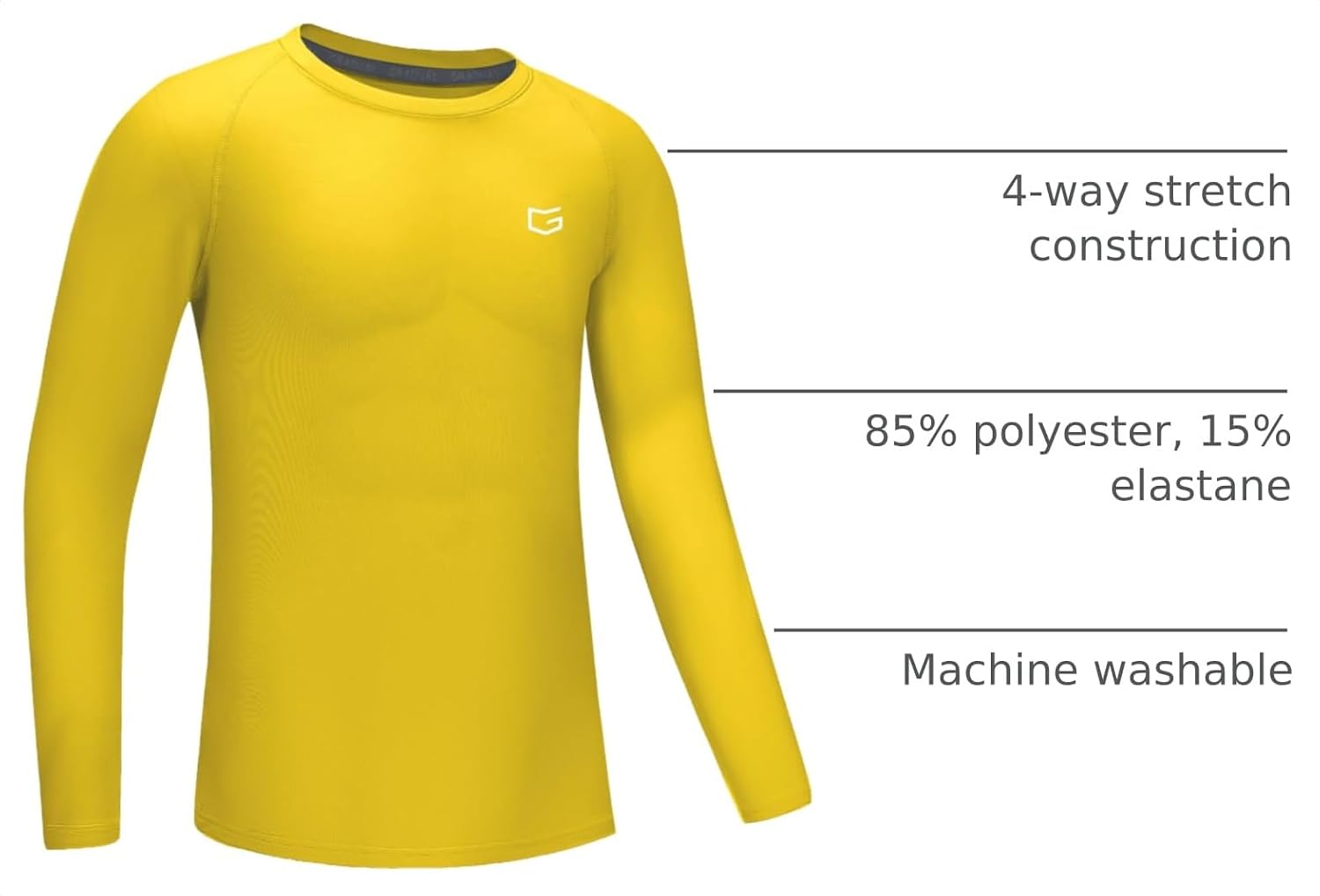 Detalle 2 de Boys' Compression Shirt, Long Sleeve