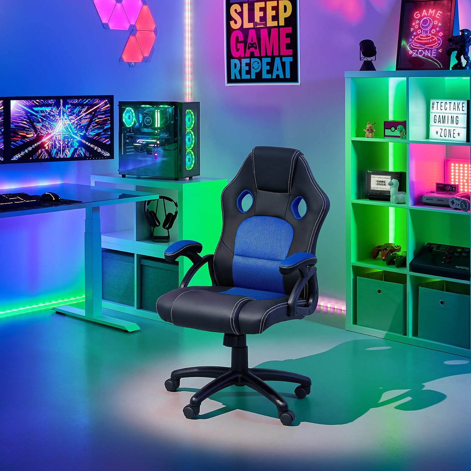 Detalle 2 de tectake Silla Gamer Ergonómica ajustable