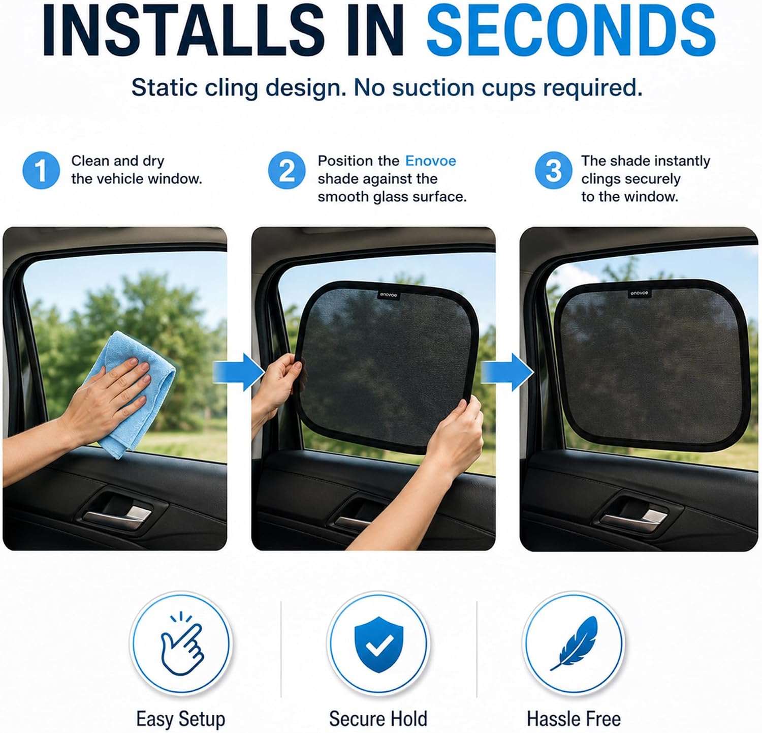Thumbnail 6 de Enovoe Car Window Shades, 21 x 14 Inches