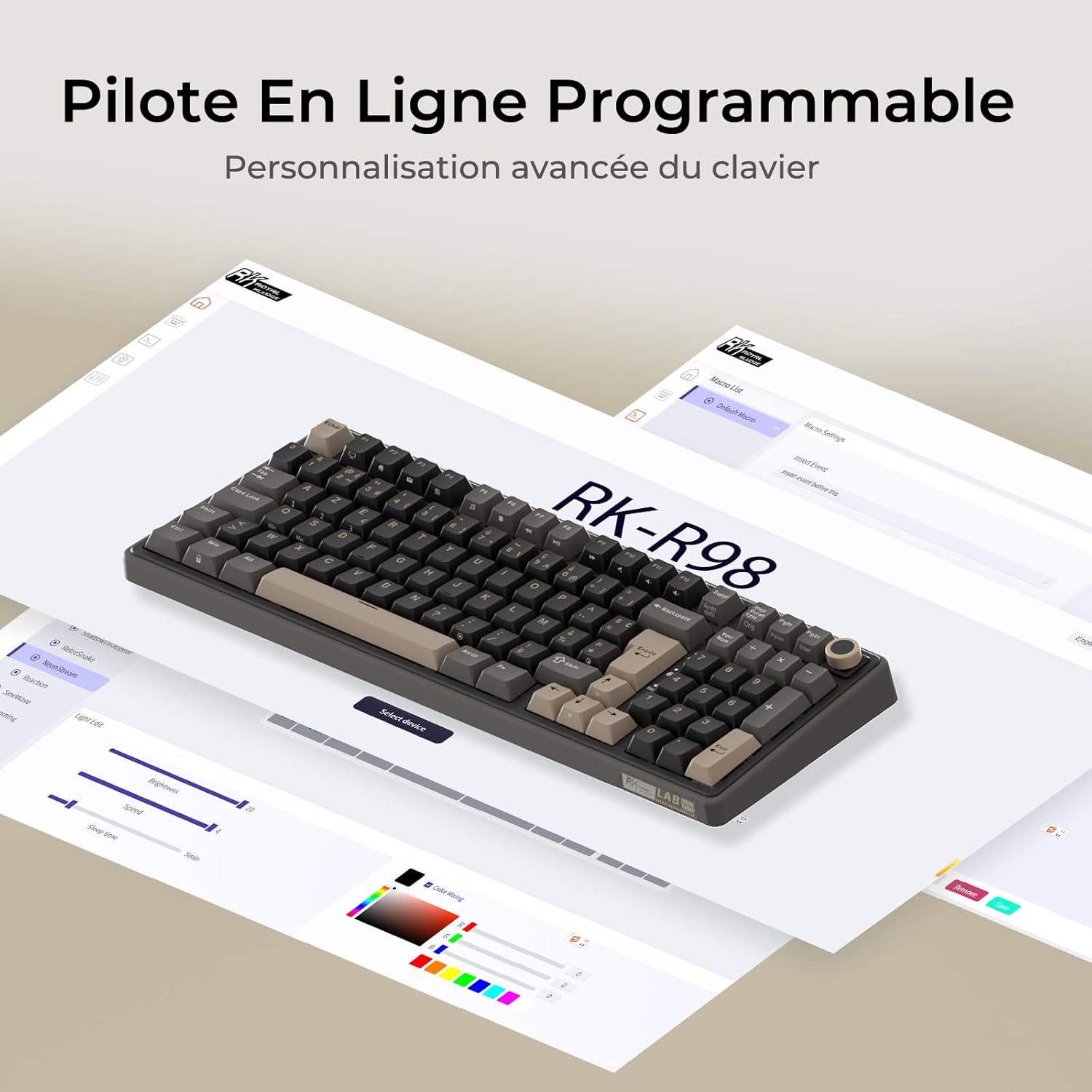 Thumbnail 6 de RK ROYAL KLUDGE R98 Pro clavier mécanique 96% AZERTY 🎧