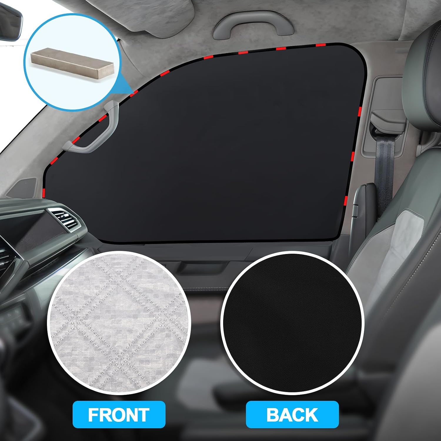 Thumbnail 1 de ZATOOTO Sun Protection Car Side Window for VW T5/T6 — Magnetic, Reflective UV Shield
