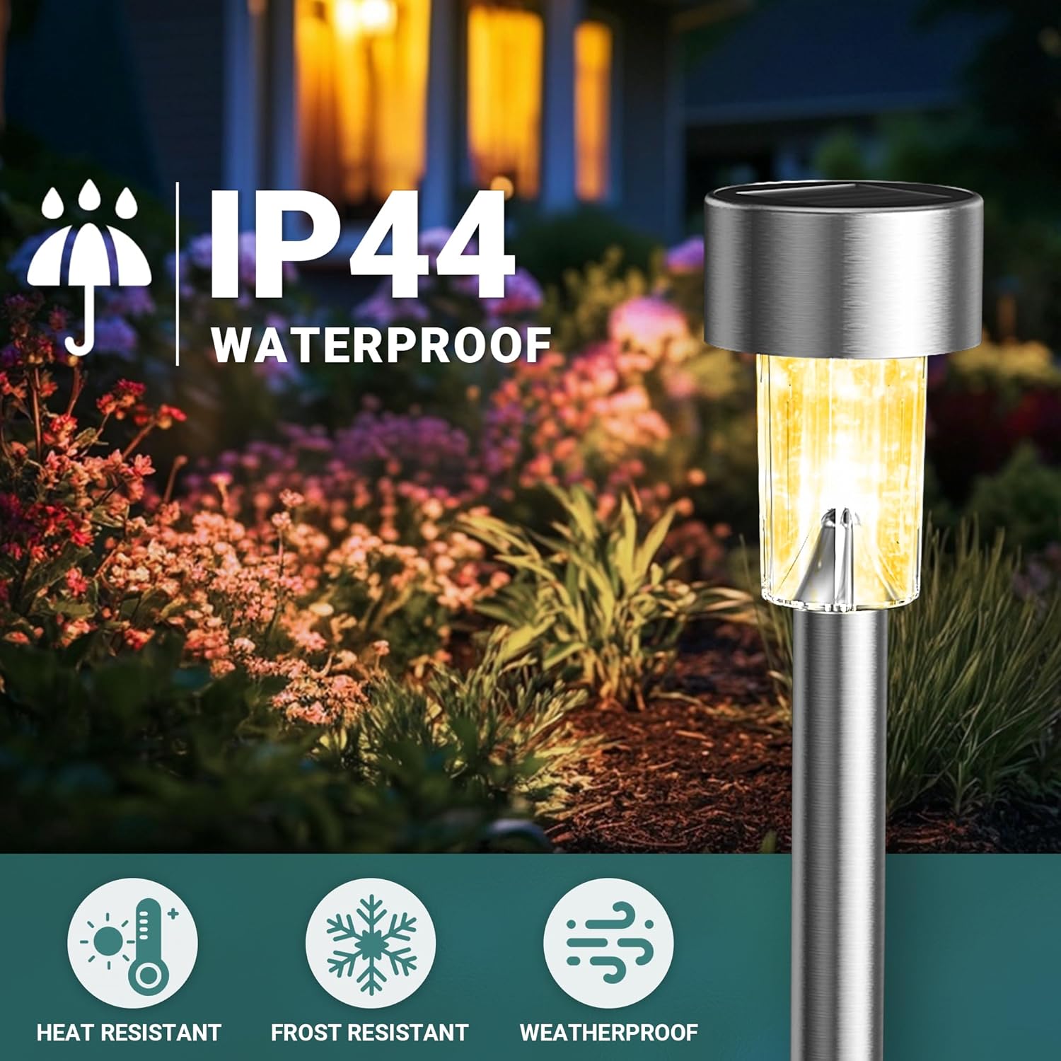 Thumbnail 3 de GIGALUMI Solarlampen für außen – 12er-Set Solar-Gartenleuchten warmweiß (3500K) mit IP44