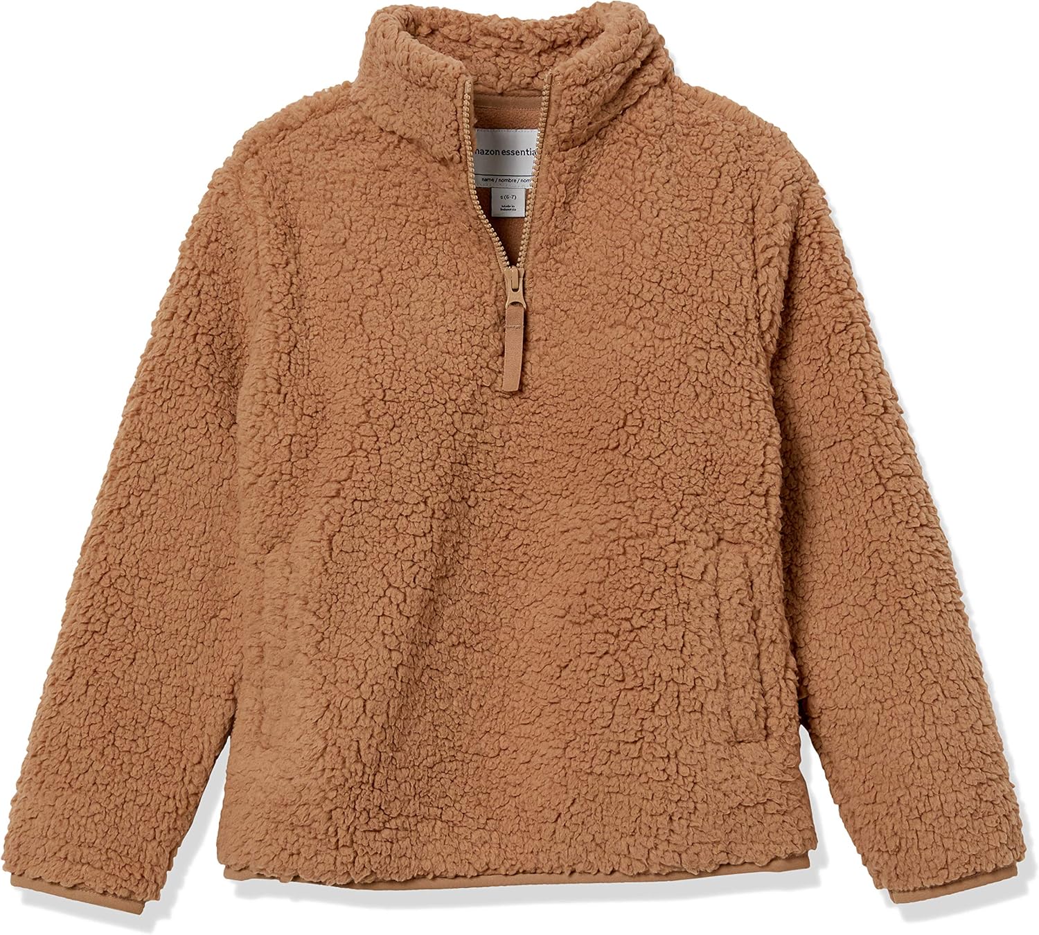 Thumbnail 3 de Amazon Essentials Mädchen Sherpa-Fleece-Jacke mit Viertelreißverschluss