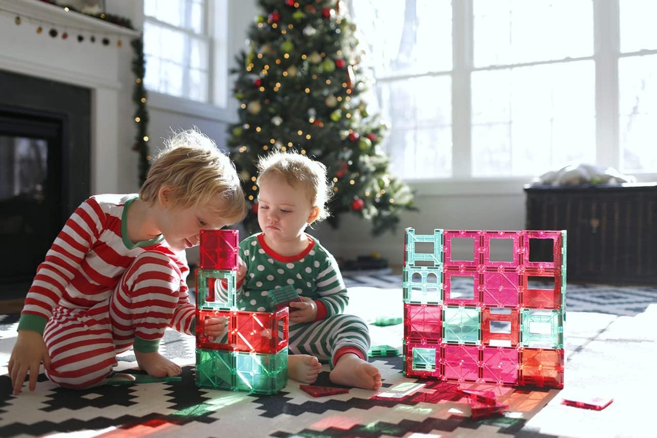 Detalle 1 de Playmags Clear Colors – kolorowe płytki magnetyczne do budowania z autem
