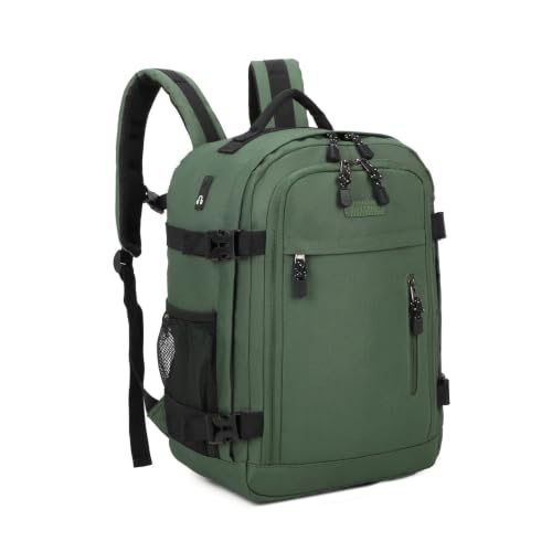 Detalle de RAYKONG Mochila Cabina Ryanair 40x30x20cm (24L) Verde: resistente, impermeable y práctica
