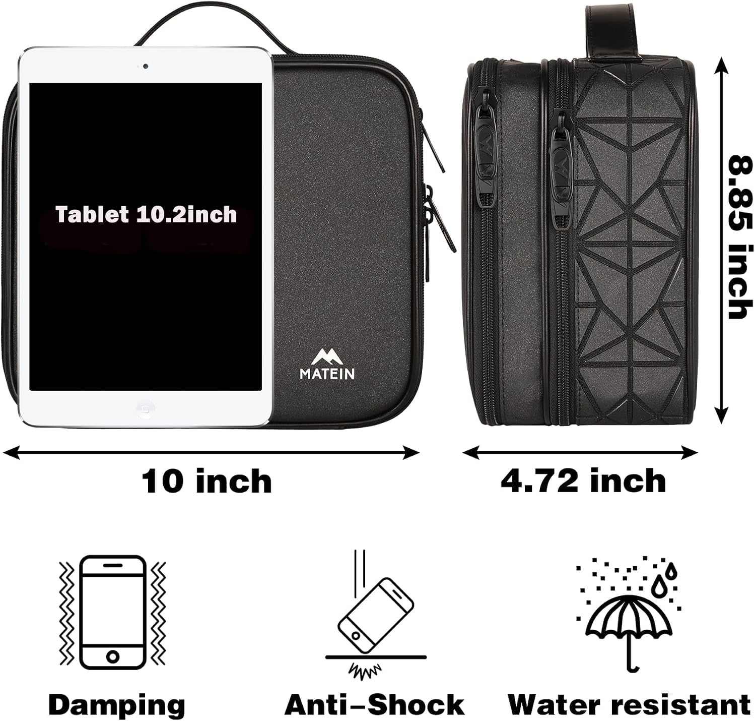 Thumbnail 2 de MATEIN kabelorganizer met twee lagen, verstelbare vakken en PVC-buitenkant