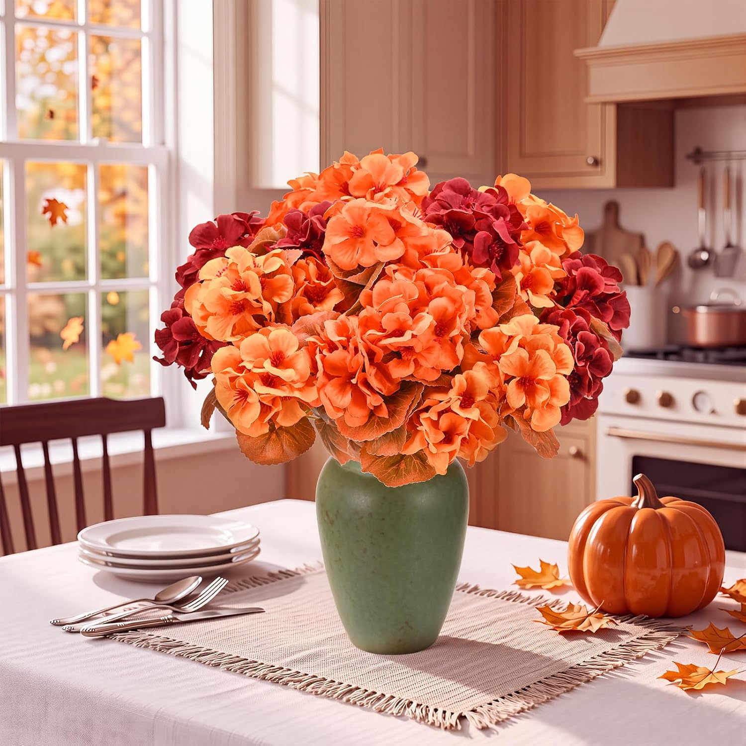 Thumbnail 6 de PABREY Artificial Fall Flowers 12-Piece Set