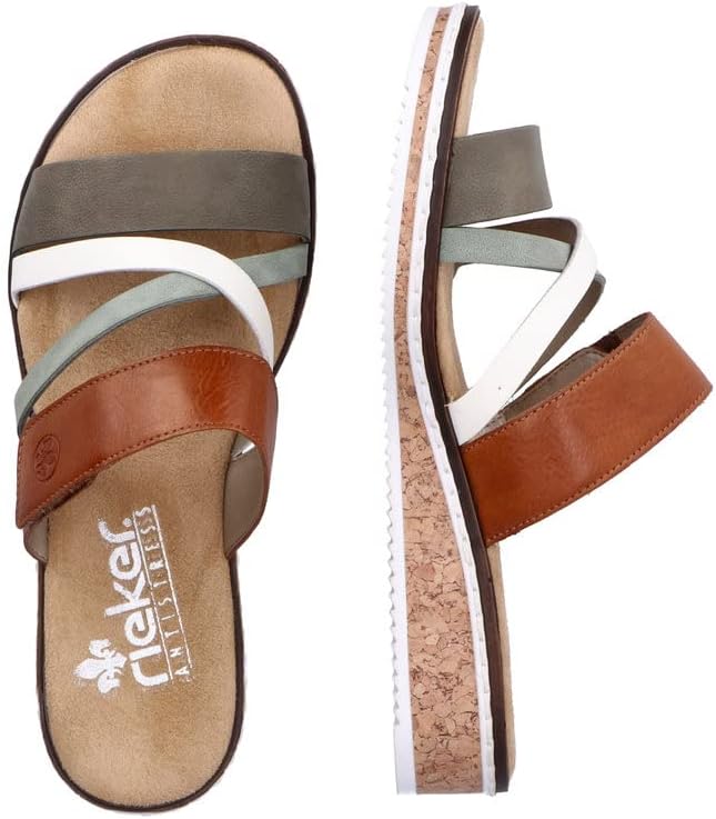 Thumbnail 6 de Rieker Damen Pantoletten V3652 – Slipper mit weicher Decksohle und robuster, flexibler Passform