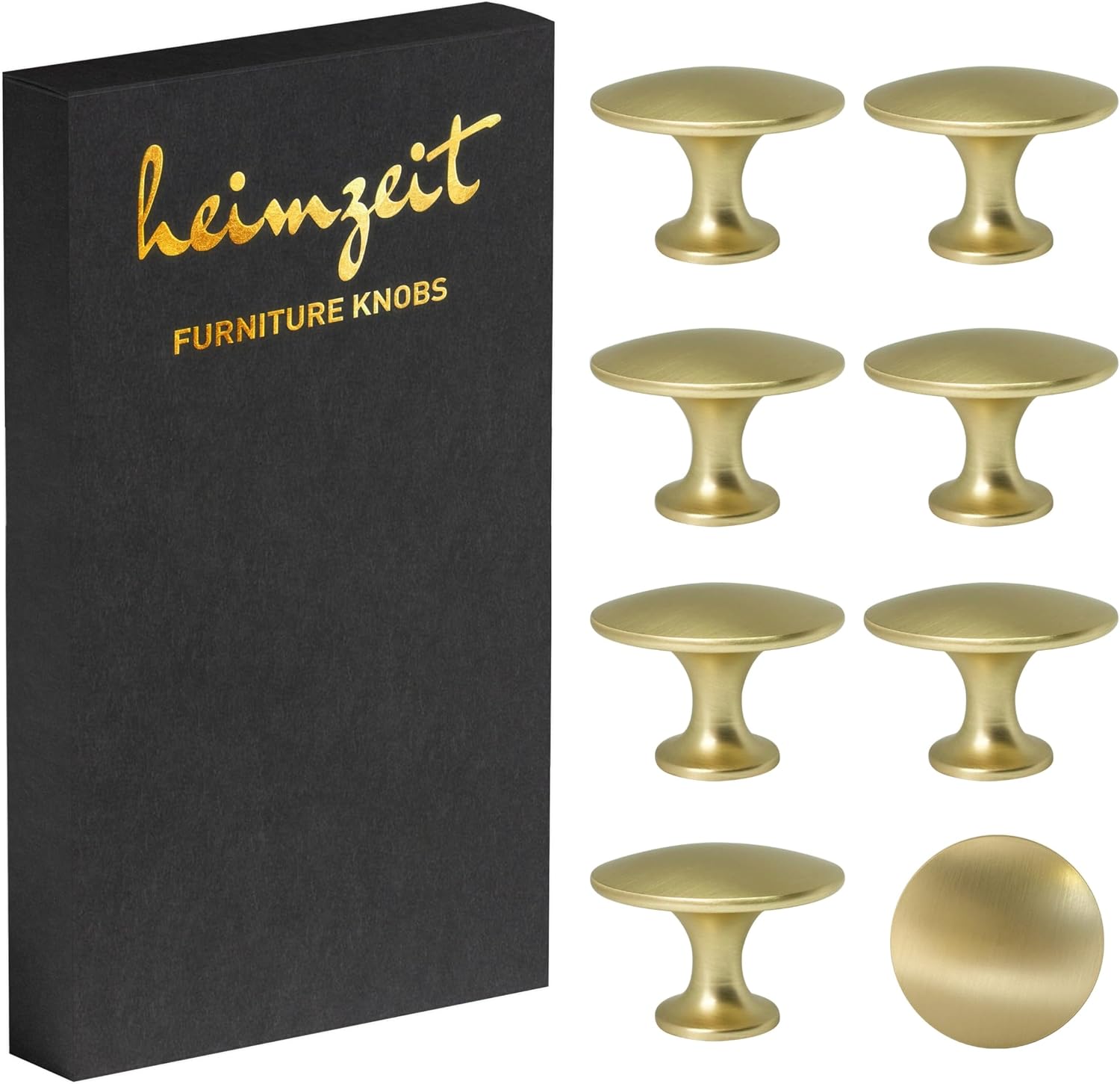 Thumbnail 6 de heimzeit Scandi Cabinet Knobs, 8-Piece Matte Black Zinc Alloy Set