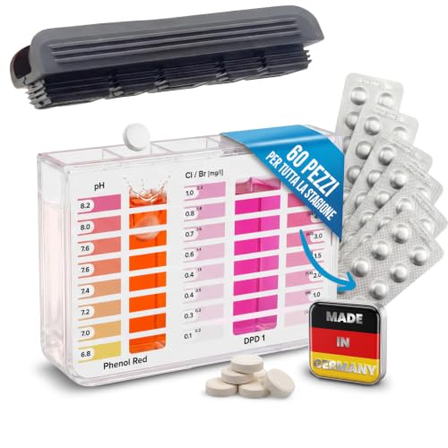 Detalle de SMARDY Kit Test Piscina pH/Cloro Libero/Bromo, 60 Pastiglie Rapide