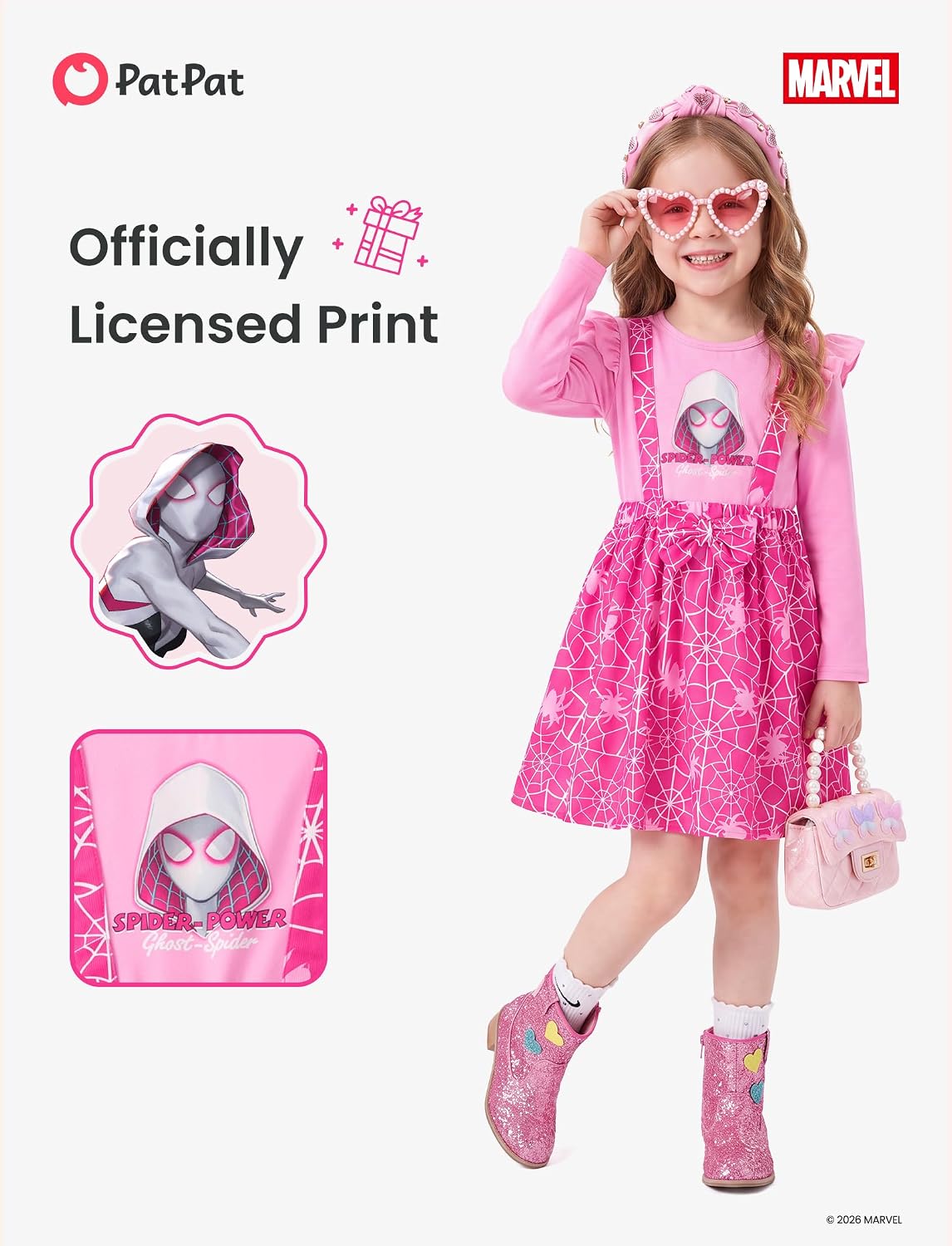 Detalle de Toddler Girl Overall Dress, 3M–6Y