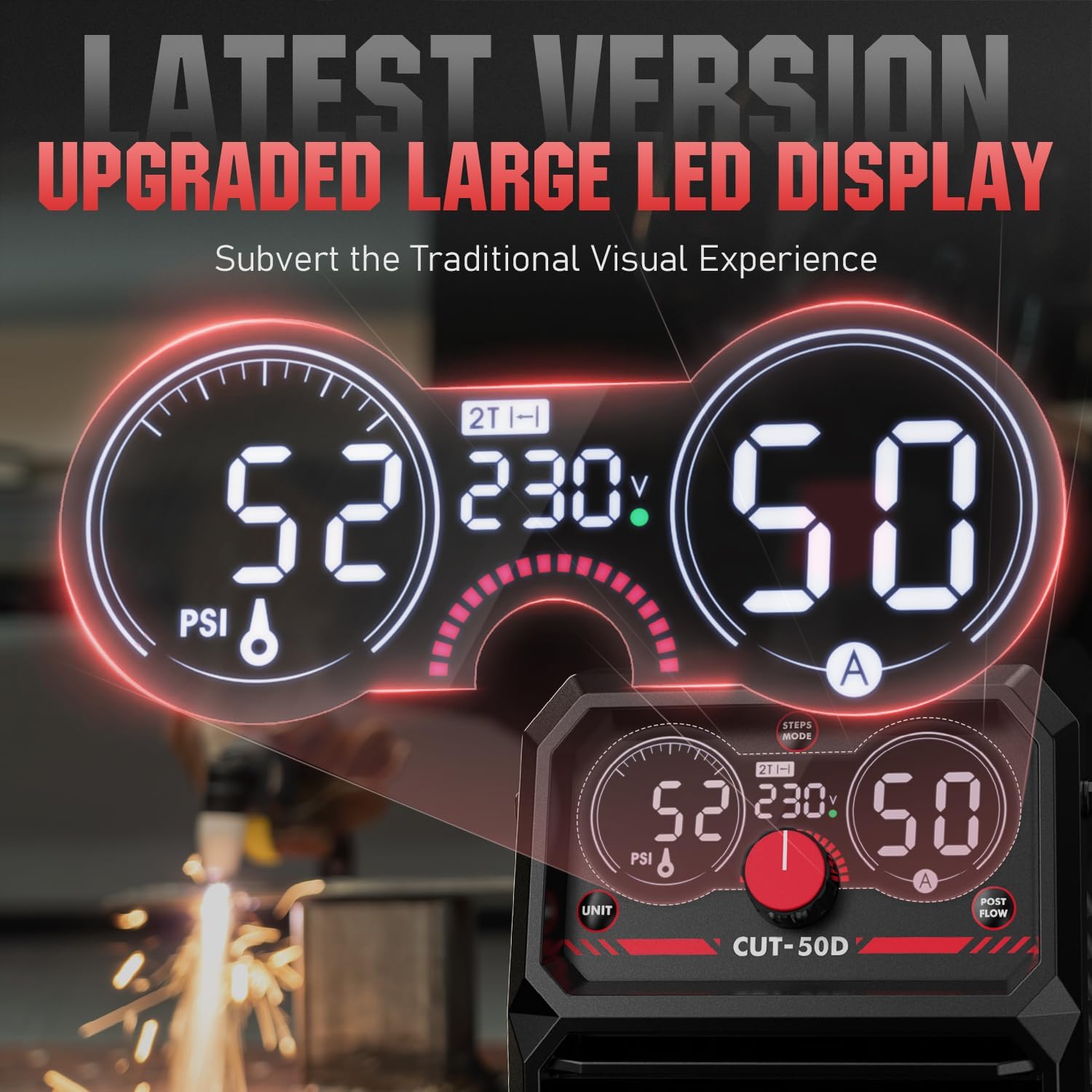 Thumbnail 1 de YESWELDER Taglierina al plasma HF 50A con grande display digitale LED, fino a 20 mm di taglio