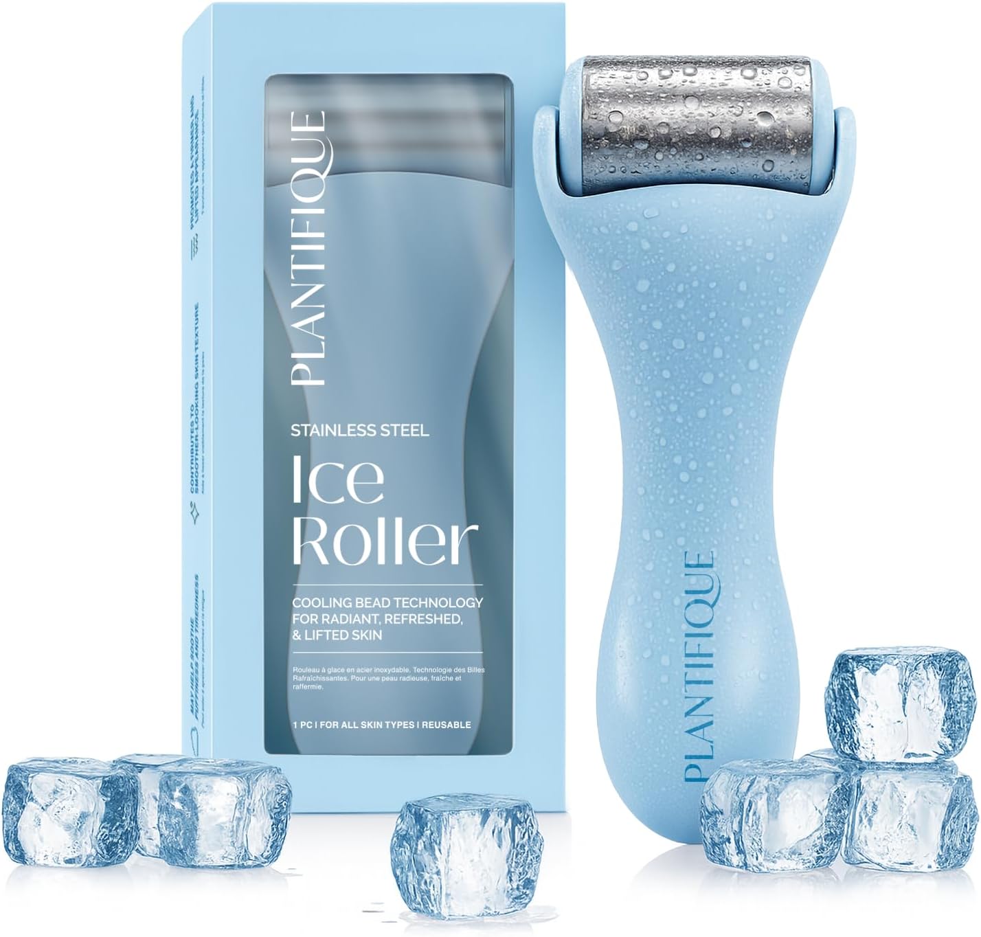 Thumbnail 6 de PLANTIFIQUE Ice Roller & Gua Sha Edelstahl-Set für Gesichtsmassage – kühlender Beauty-Tool zur Lymphdrainage & Hautstraffung