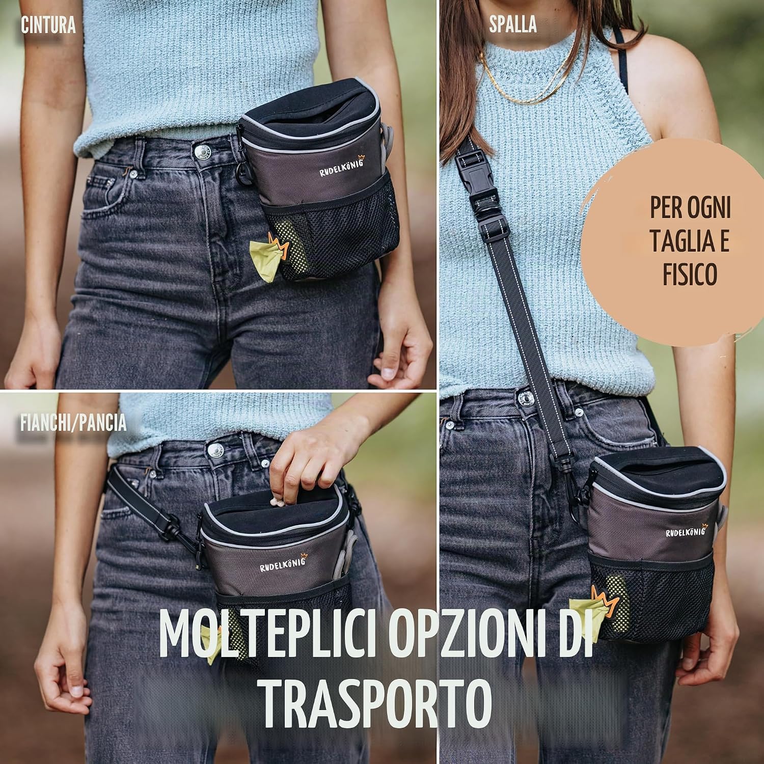 Thumbnail 5 de Rudelkönig Borsa addestramento cane: marsupio portapastiglie multifunzionale con riflettori