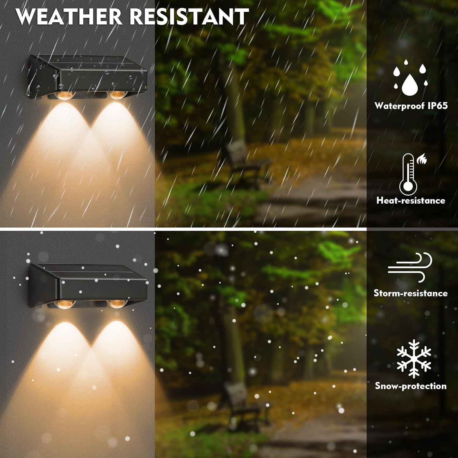 Thumbnail 6 de sununiny Solar Fence Lights 4-pack RGB garden lights 🌱