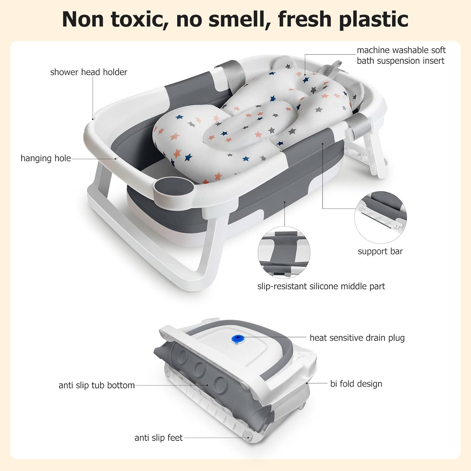 Thumbnail 4 de Foldable Baby Bath Tub 0–12 Months