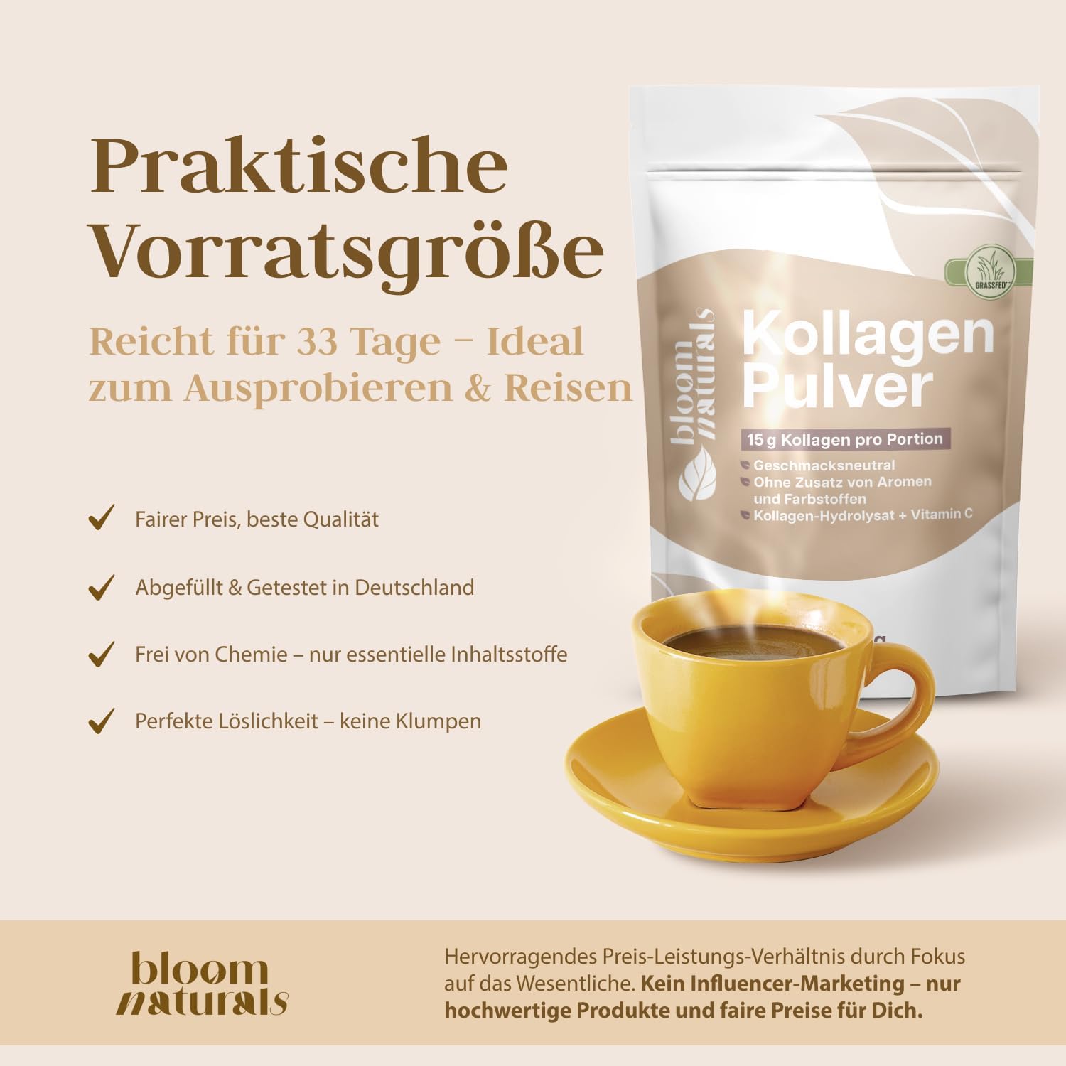 Detalle 2 de Grassgefüttertes Collagen Pulver 500g