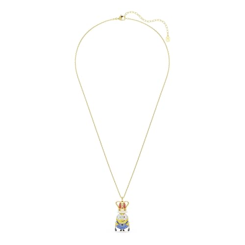 Detalle 2 de Swarovski Minions King Bob Pendant, Pavé, Multicoloured, Gold-Tone Plated