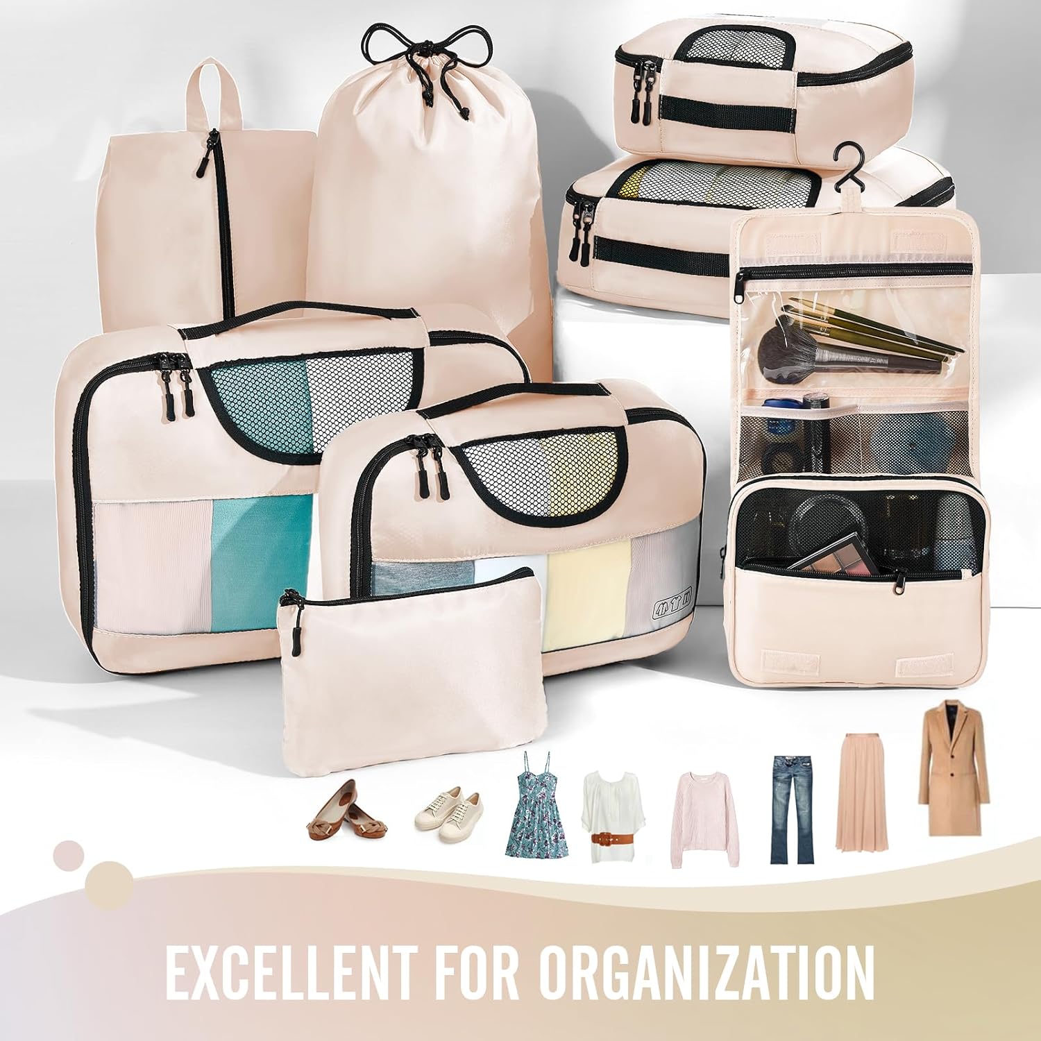 Detalle 2 de Veken 8 Set Packing Cubes