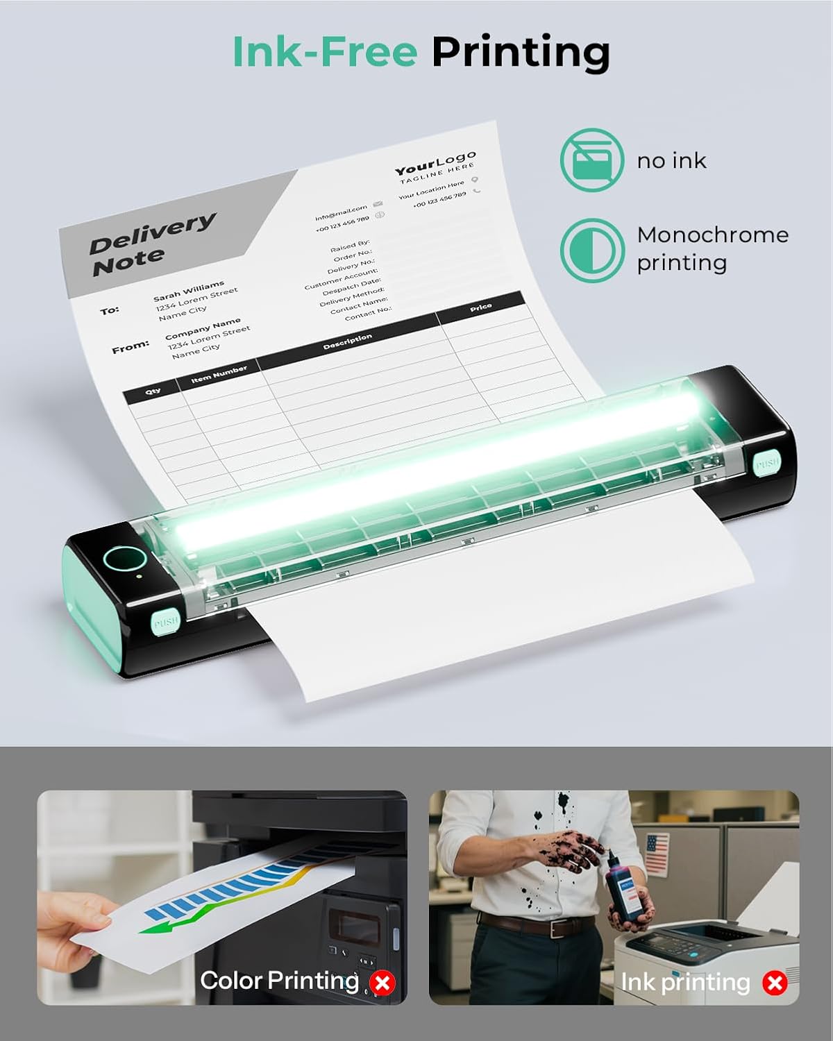 Detalle 2 de Phomemo M08F Portable Bluetooth Thermal Printer