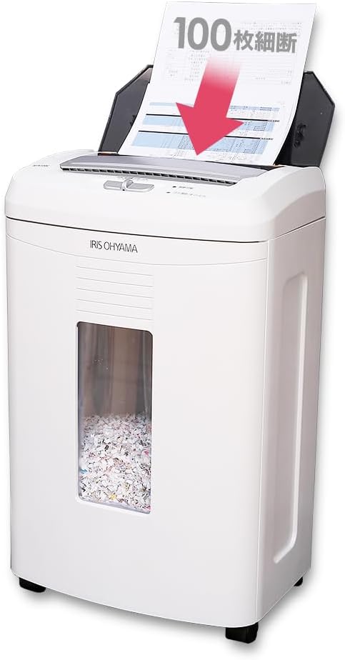 Detalle de アイリスオーヤマ AFS100C オートフィードシュレッダー A4自動細断100枚・クロスカット・22L