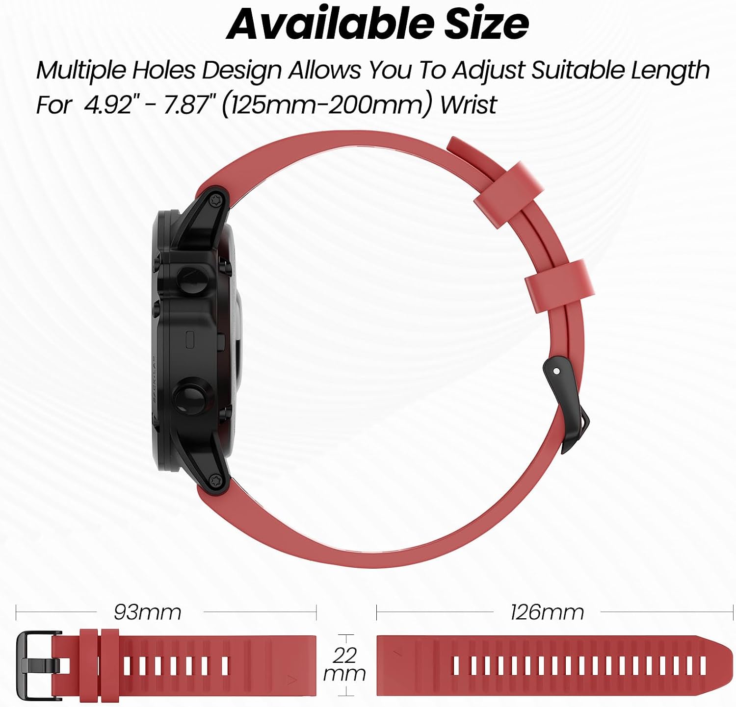 Thumbnail 5 de Tuocal 22mm QuickFit Strap for Garmin Fenix 8