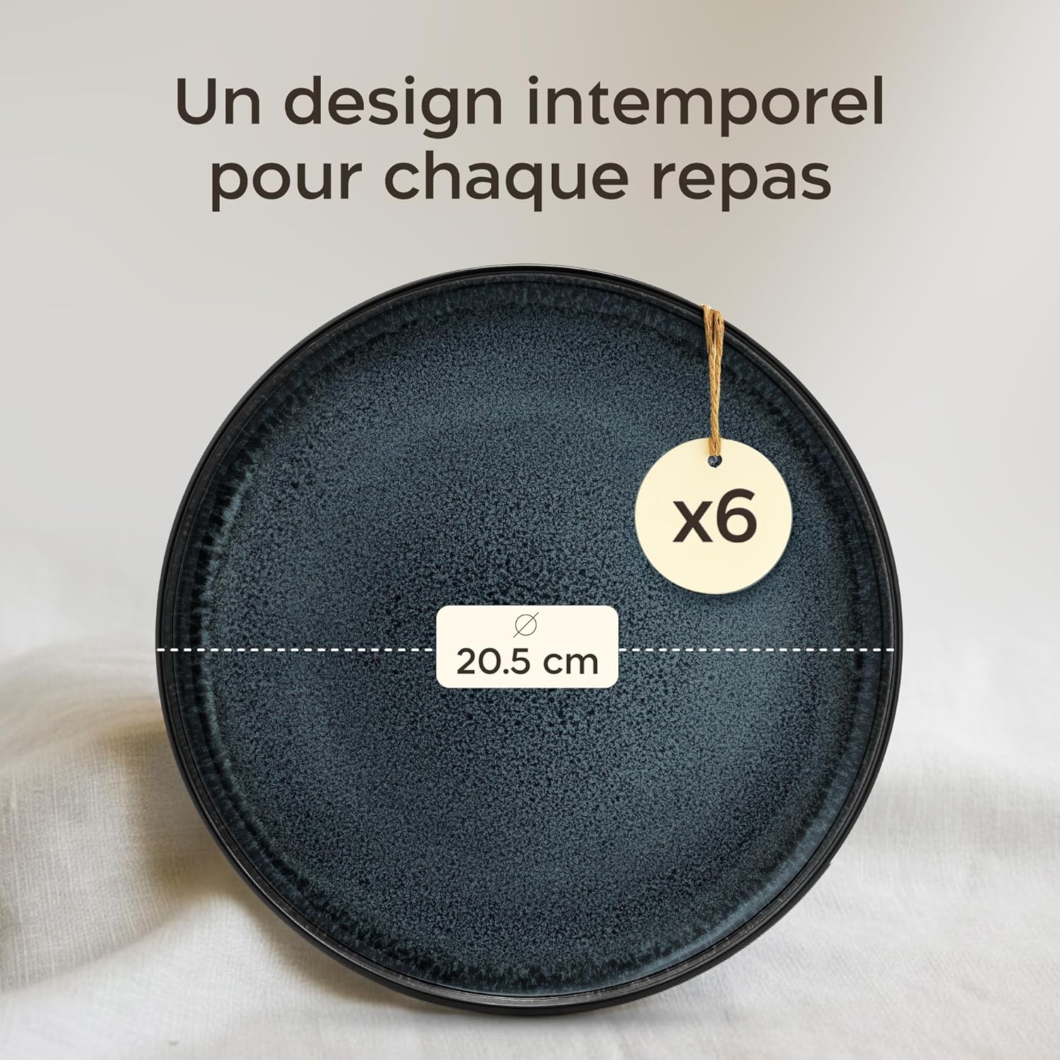 Detalle 2 de Twinzee 6 Assiette Dessert Granite