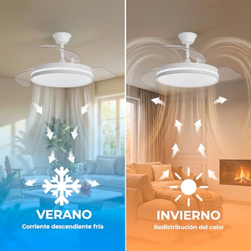 Thumbnail 7 de YOEVU ESPARTAN ONE: Ventilador de Techo con Luz LED y aspas retráctiles