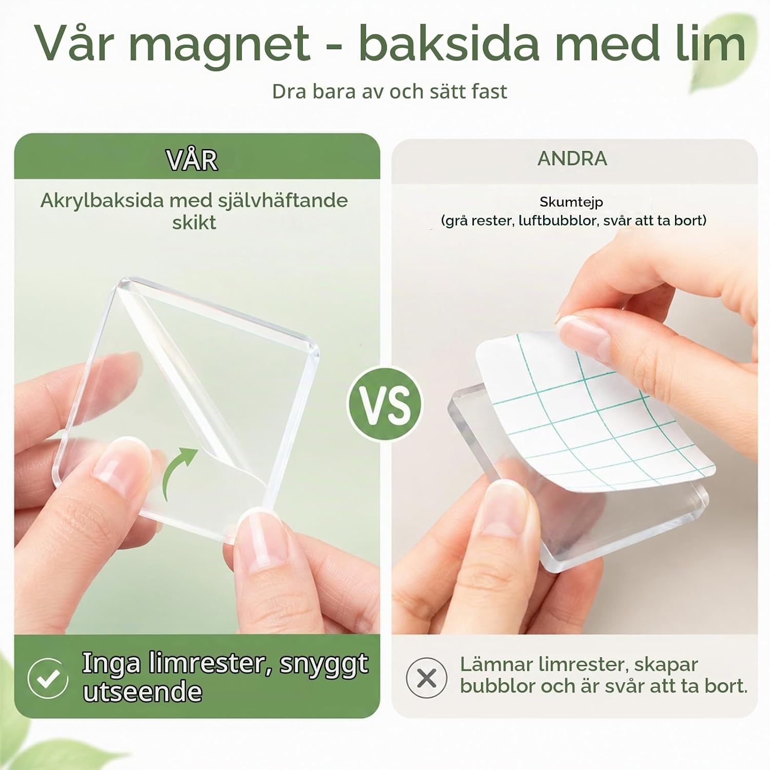 Detalle de Brizuf DIY-kylskåpsmagneter i akryl, 25 delar i två storlekar