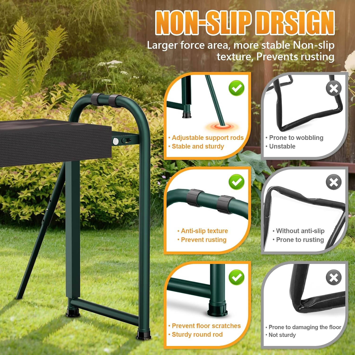 Detalle de seasky Garden Kneeler and Seat 400 lb