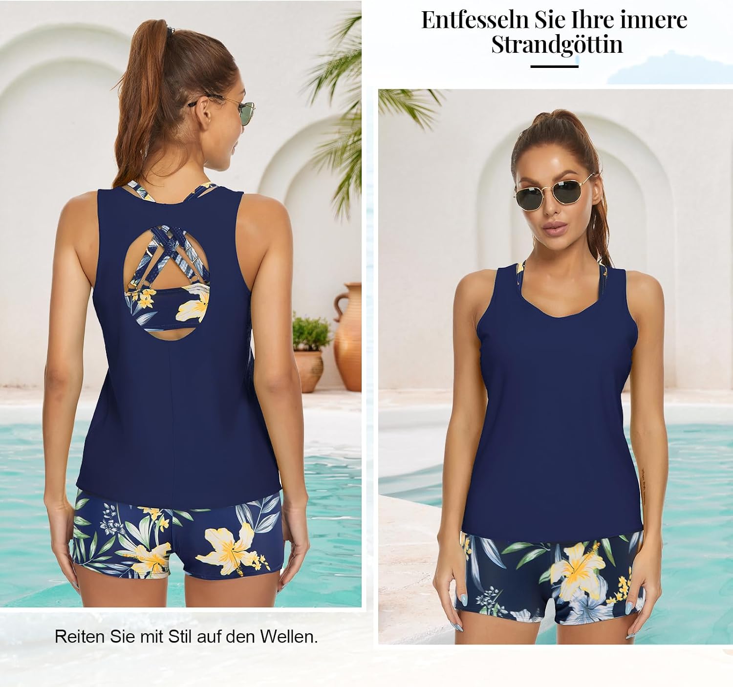 Thumbnail 1 de JASAMBAC 3‑teiliger Tankini Bauchweg