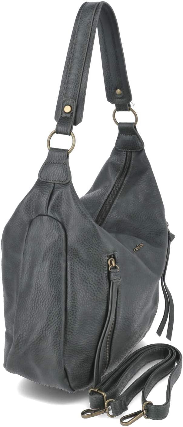 Detalle de Rieker Damen H1016 Umhängetasche – Trendige Handtasche mit abnehmbarem Gurt