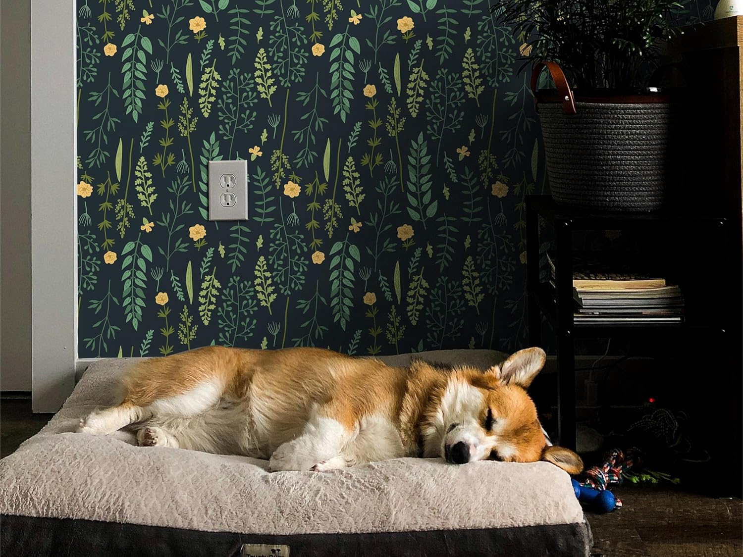 Thumbnail 1 de Fiula selbstklebende Möbelfolie / Tapete mit Blätter- Blumenmotiv 41 cm x 3 m (vinyl, wasserfest)