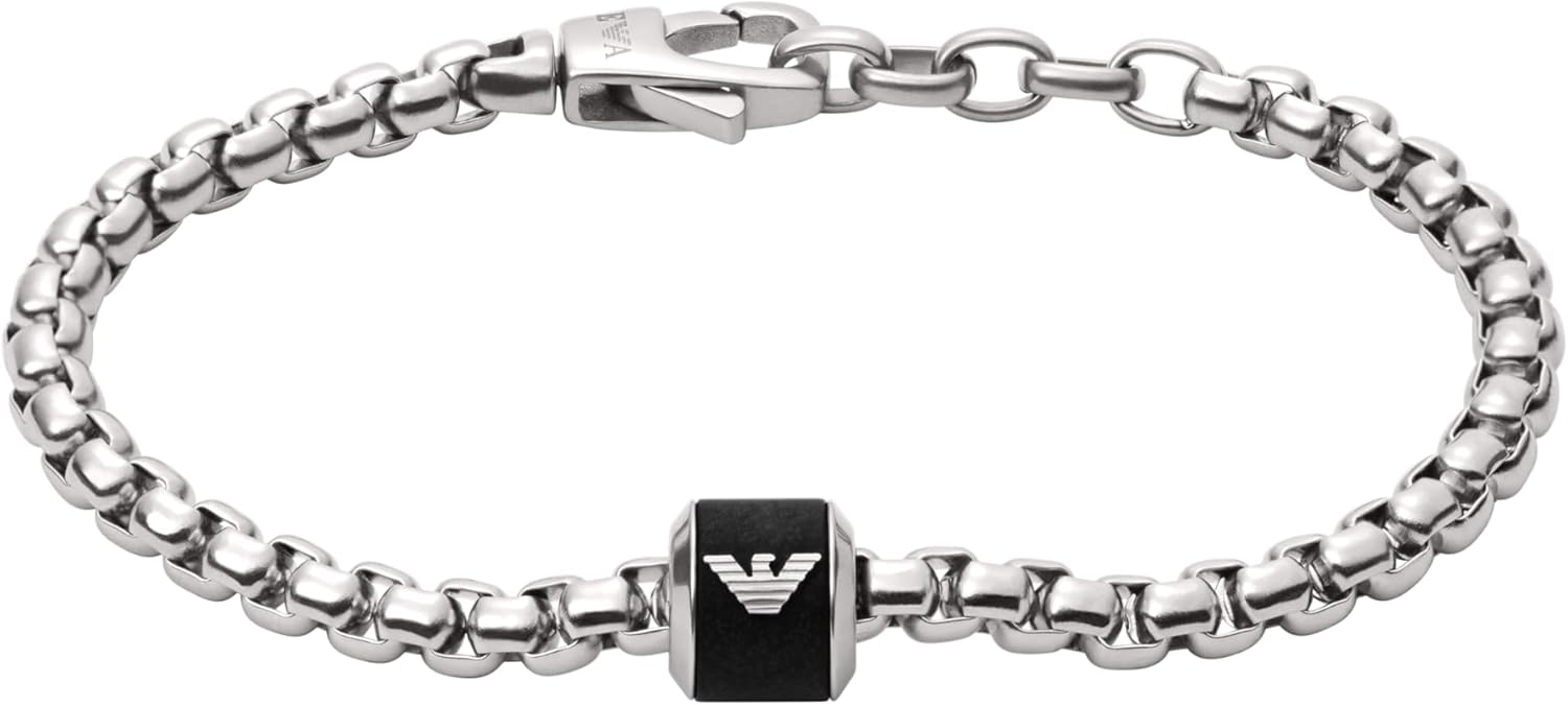 Thumbnail 4 de Emporio Armani Herrenarmband aus Edelstahl – Bi-Color-Finish, gebürstet, Karabinerverschluss