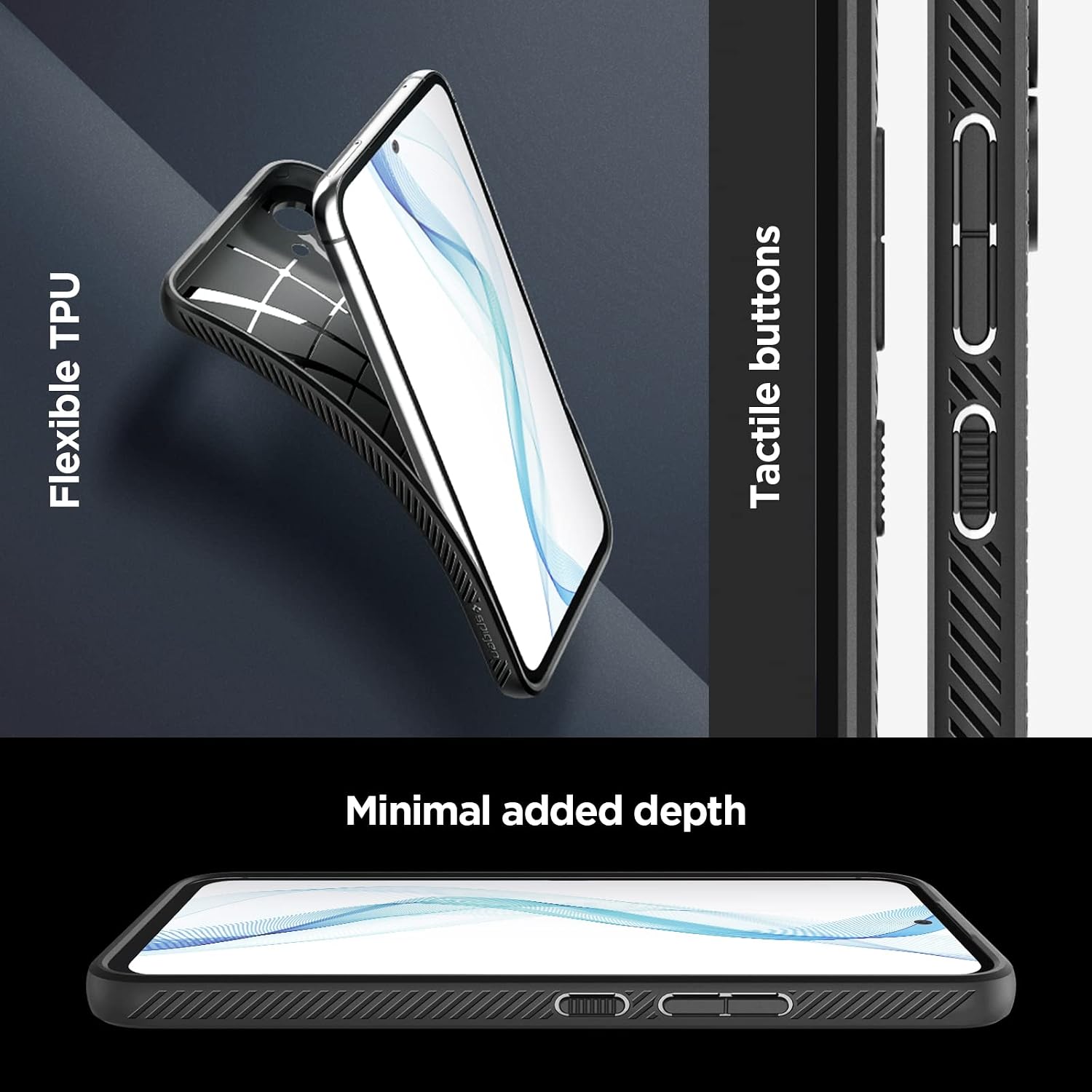 Thumbnail 6 de Spigen Liquid Air pour Samsung Galaxy A54 5G — coque noire mat