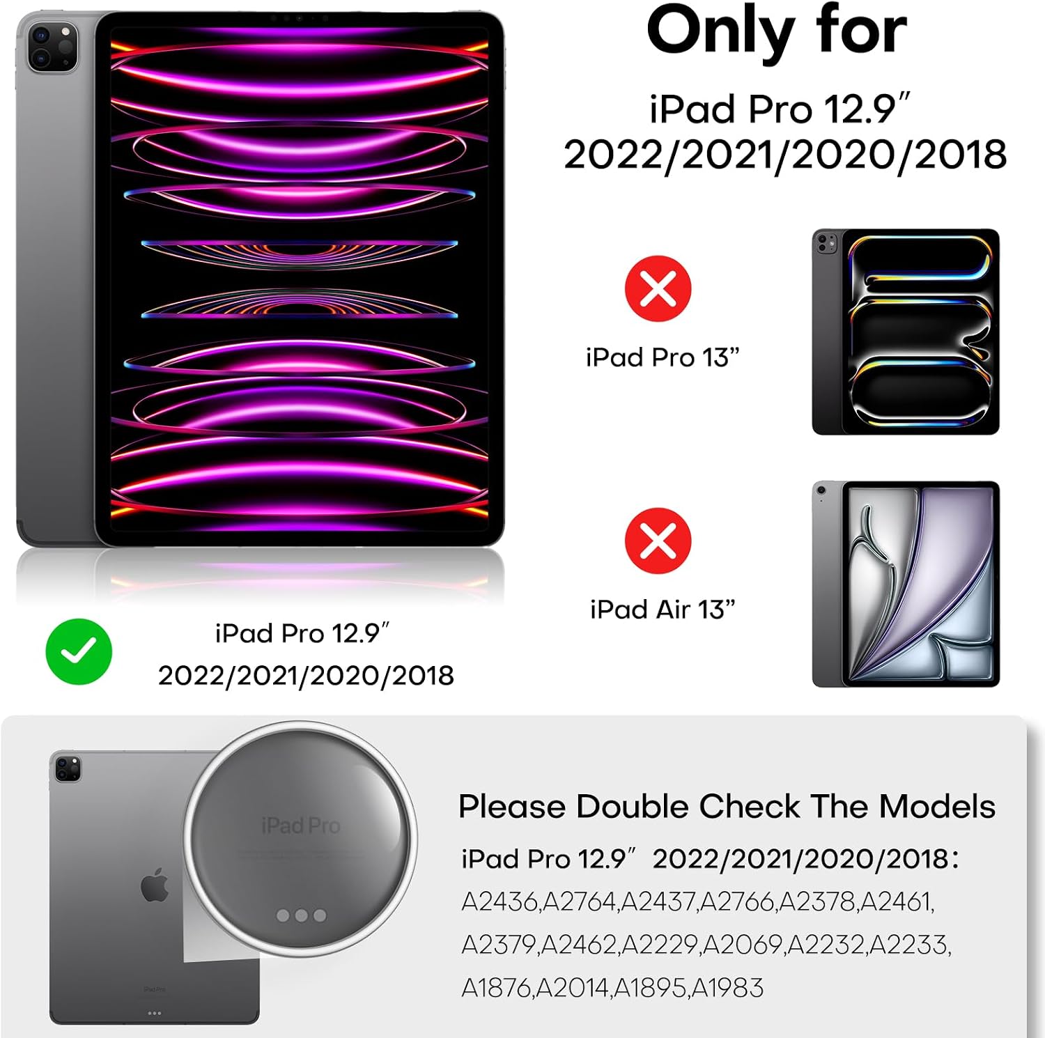 Detalle 2 de OMOTON 2 Pack Privacy Screen Protector for iPad Pro 12.9"