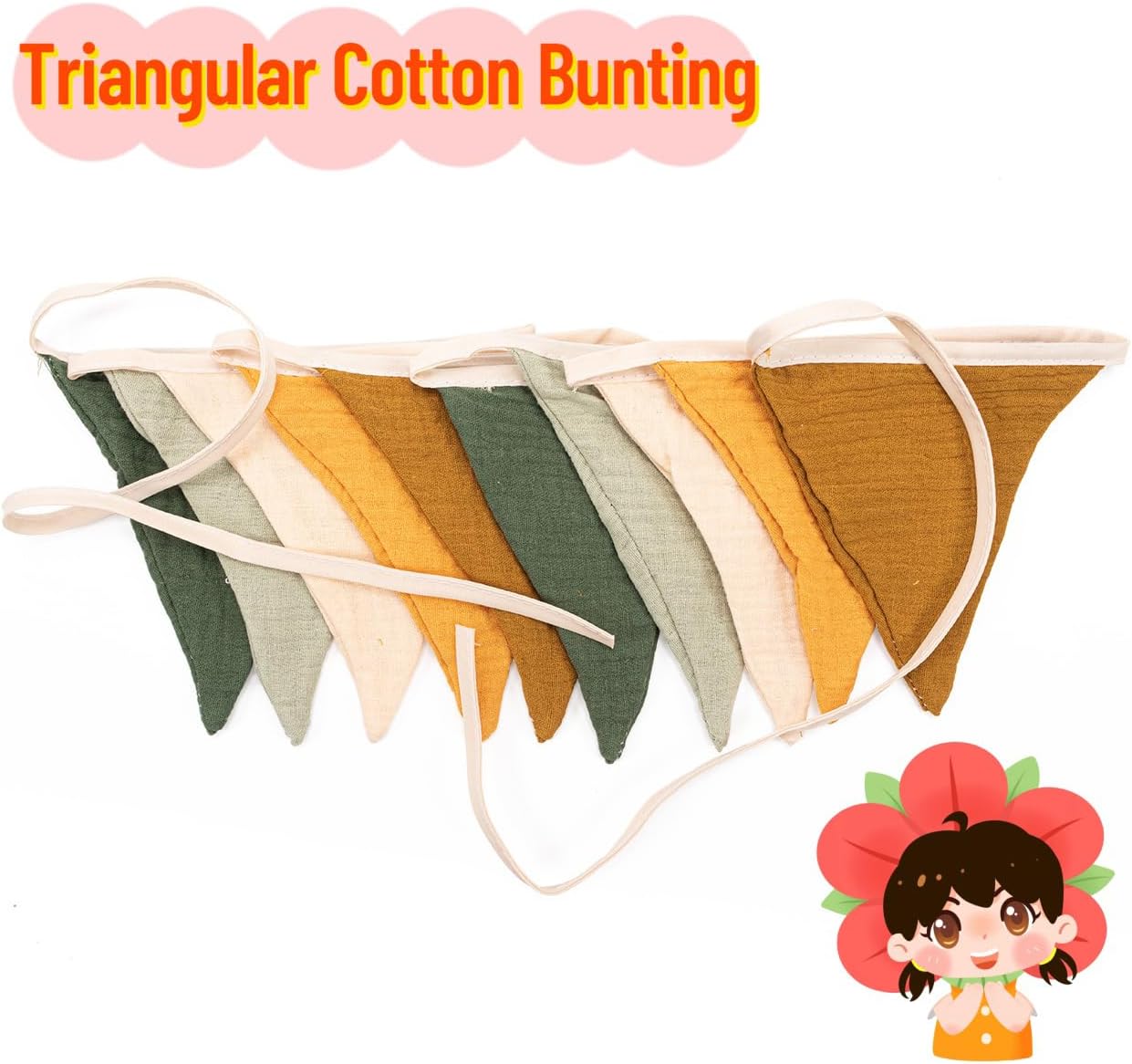 Thumbnail 2 de Zouwel Fabric Bunting Banner 2.6m